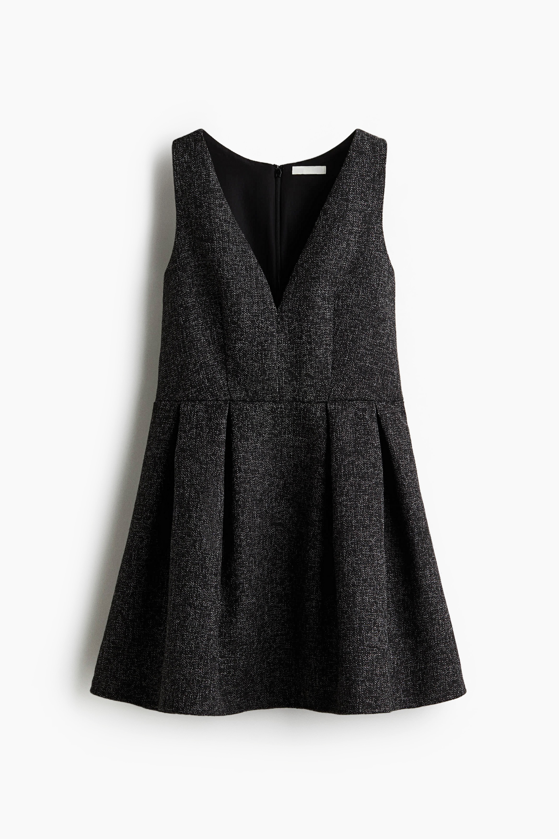 Bouclé dress - Black marl
