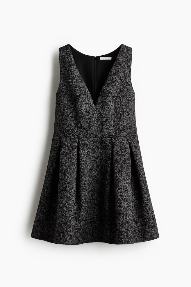 Bouclé dress - Black marl - 1