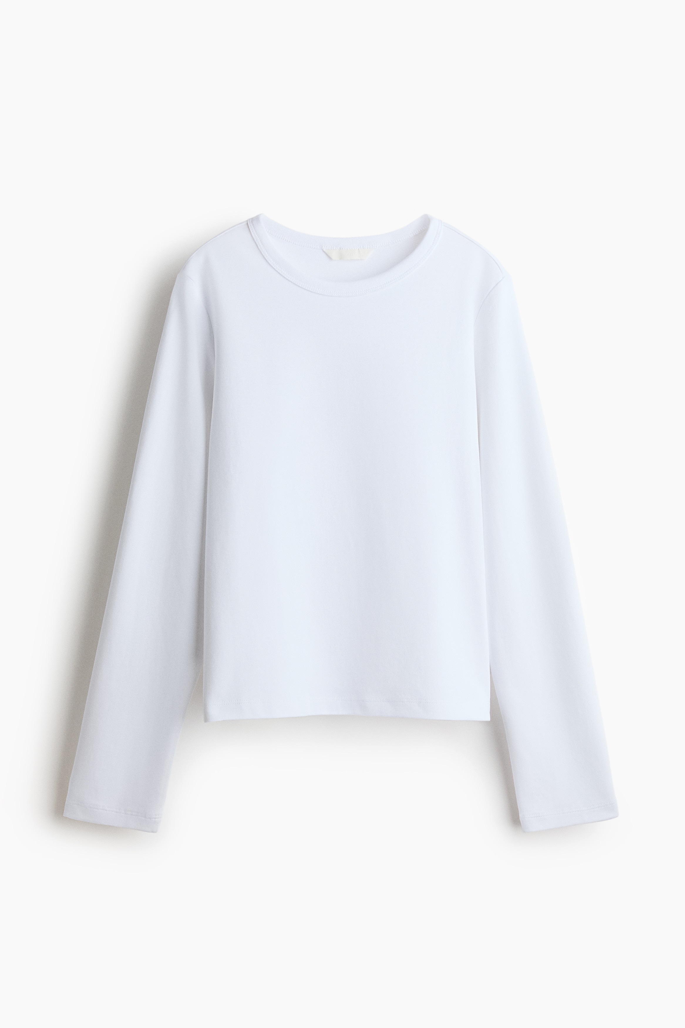Long-sleeved jersey top - White/Navy blue/Red striped/Grey marl/Striped