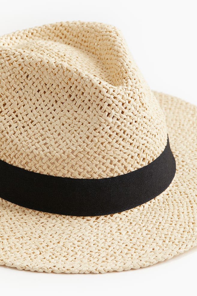 Straw hat - Beige/Black - 6