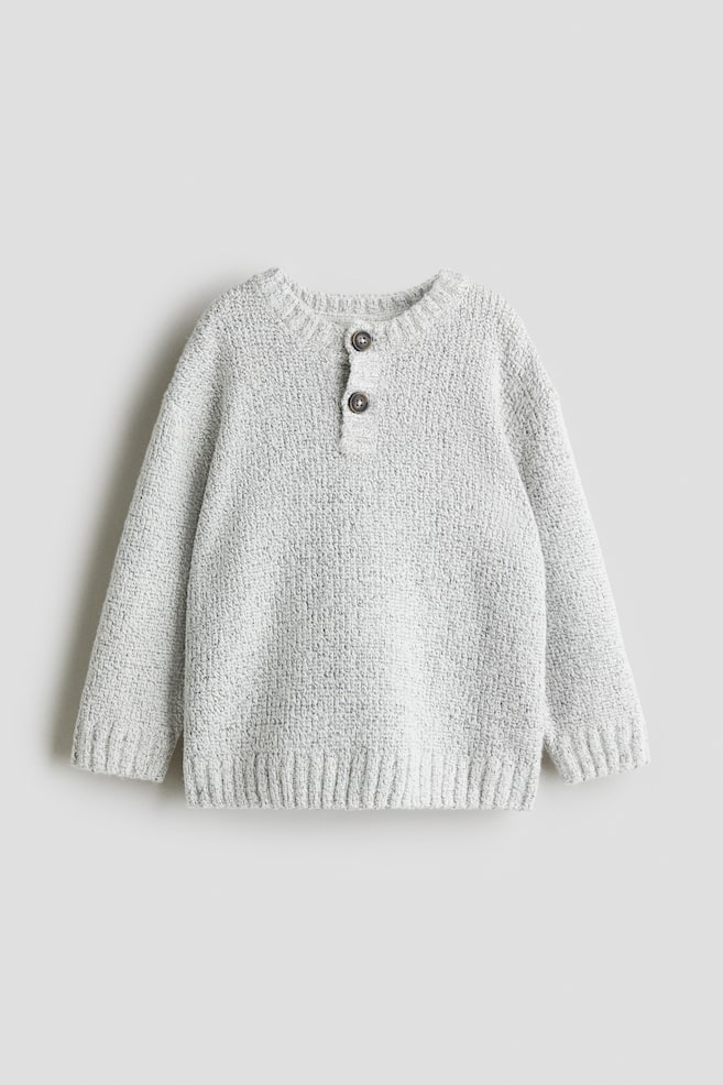 Henley jumper - Light grey - 1