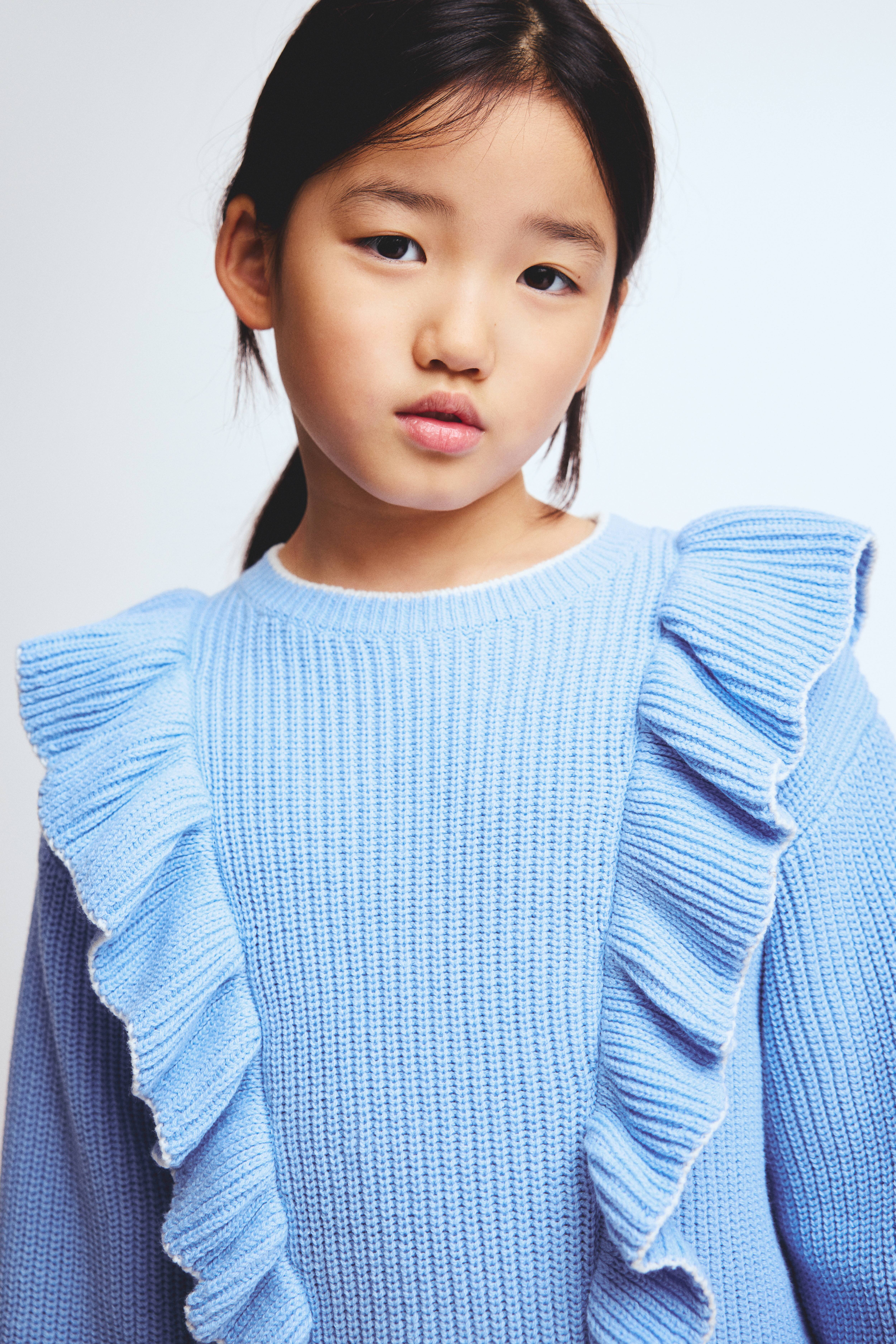 Ruffle-Trimmed Sweater