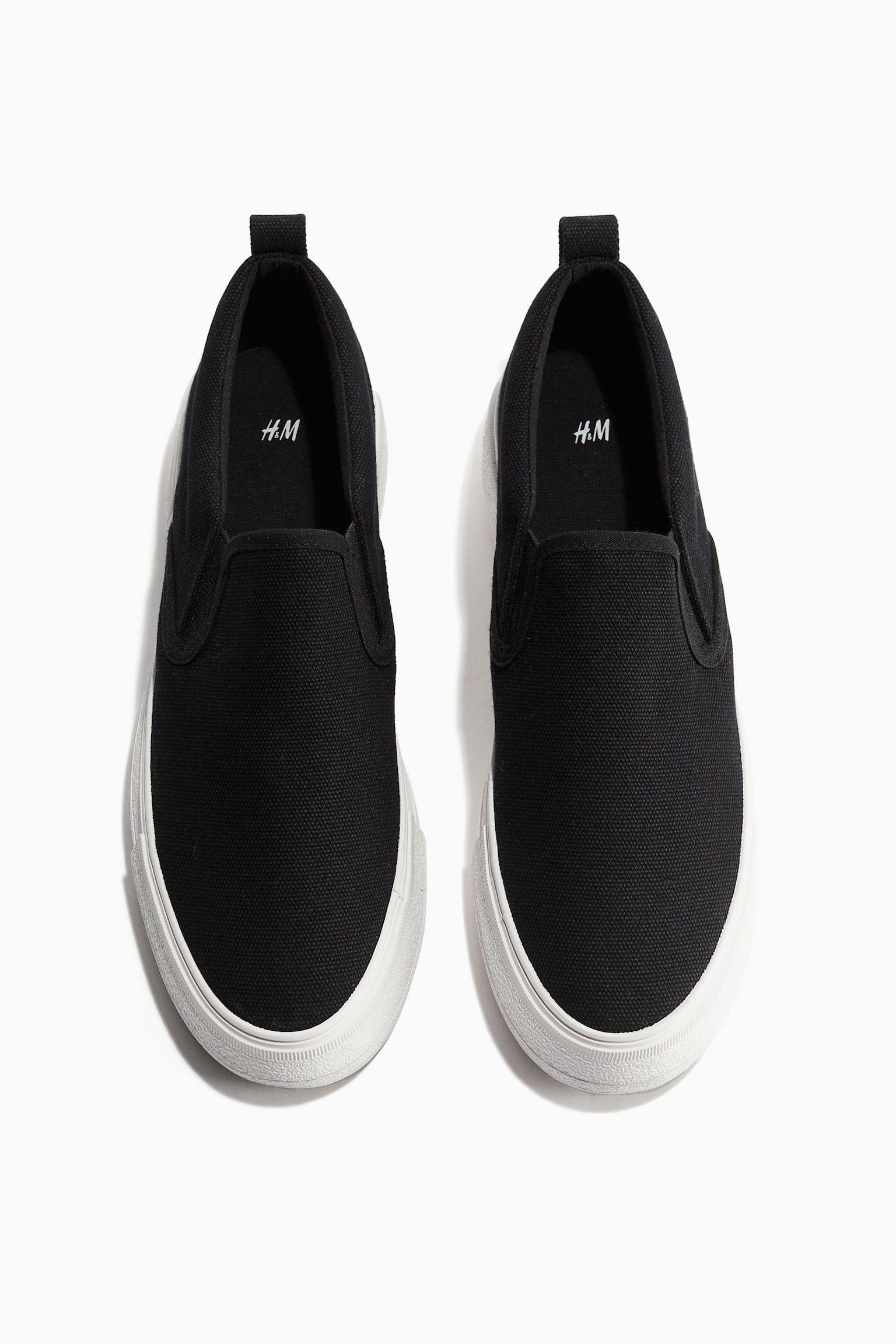 Slip on-sneakers - Svart/Vit - 2