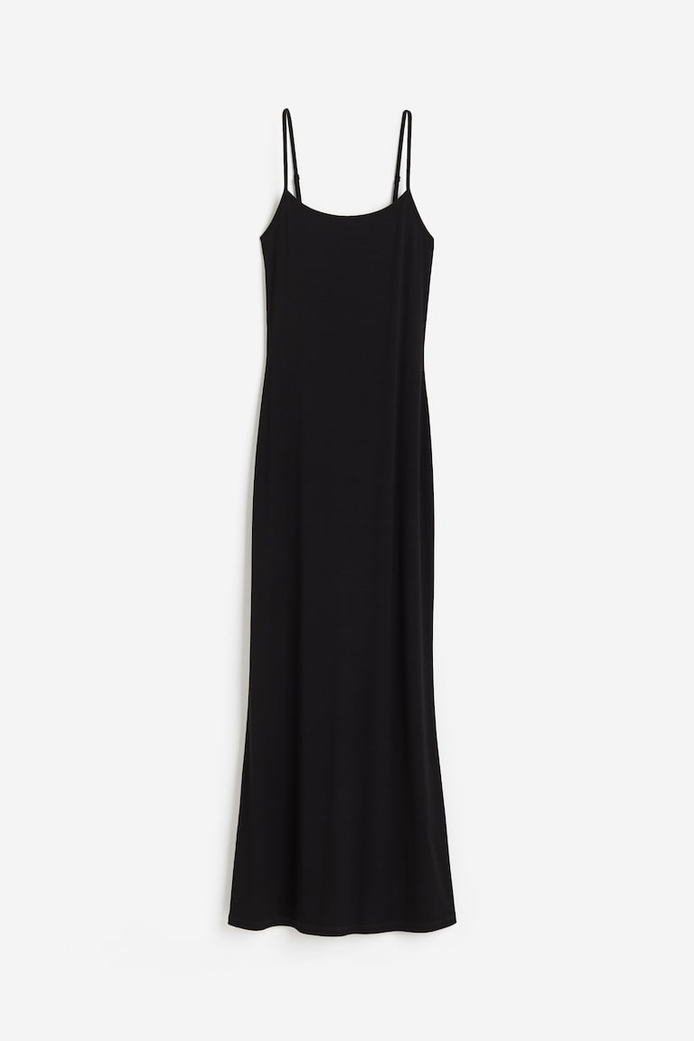 ribbed maxi dress h&m Women's Gray melange Knit Maxi Dress
