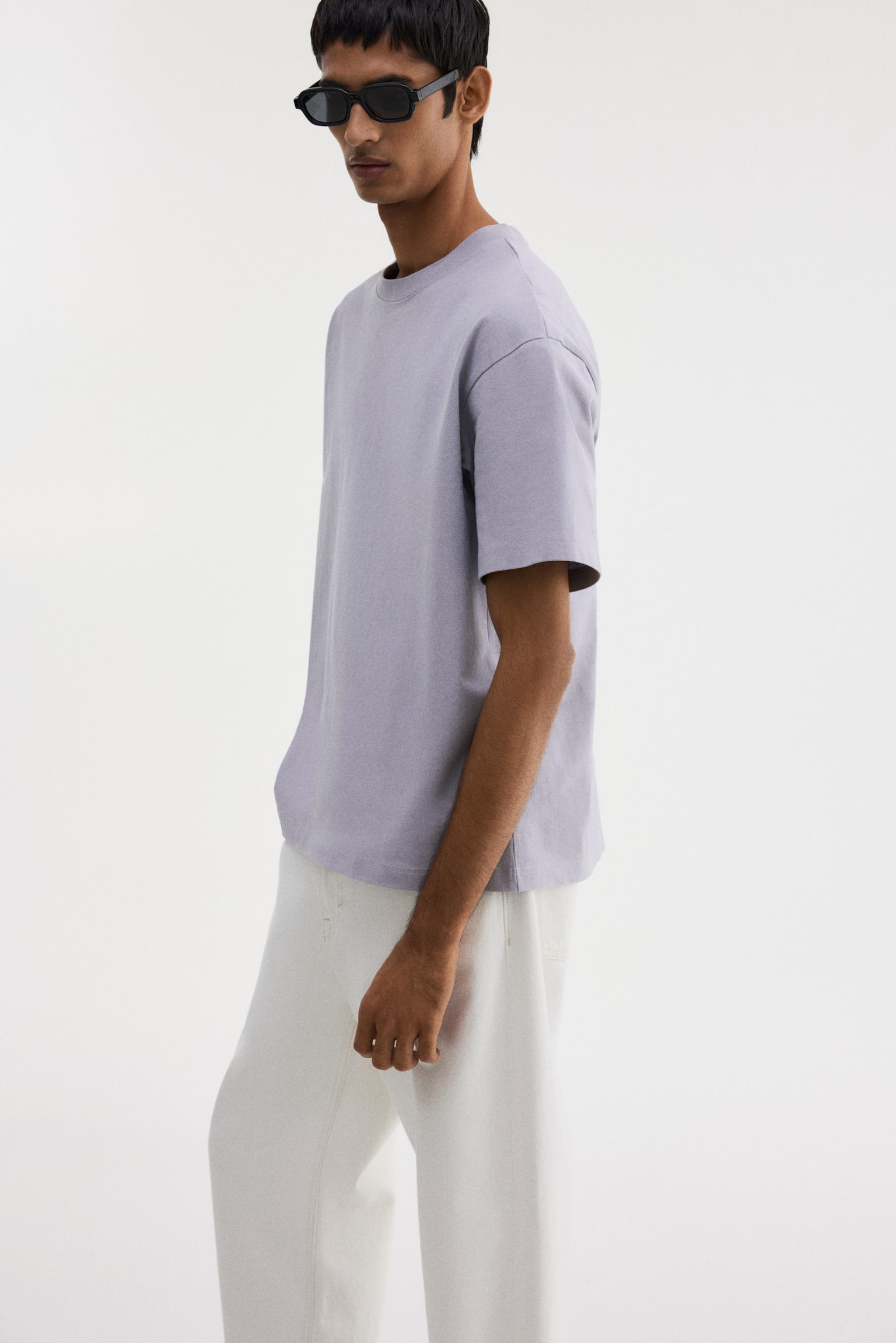 Loose Fit T-shirt - Purple/Light beige/Light sage green/Light blue/Yellow/Peach pink/Pink/White/Black/Yellow/Navy blue/Light sage green/Yellow/Dark grey/Pink/Beige/Dark beige/Orange/Dark orange - 4