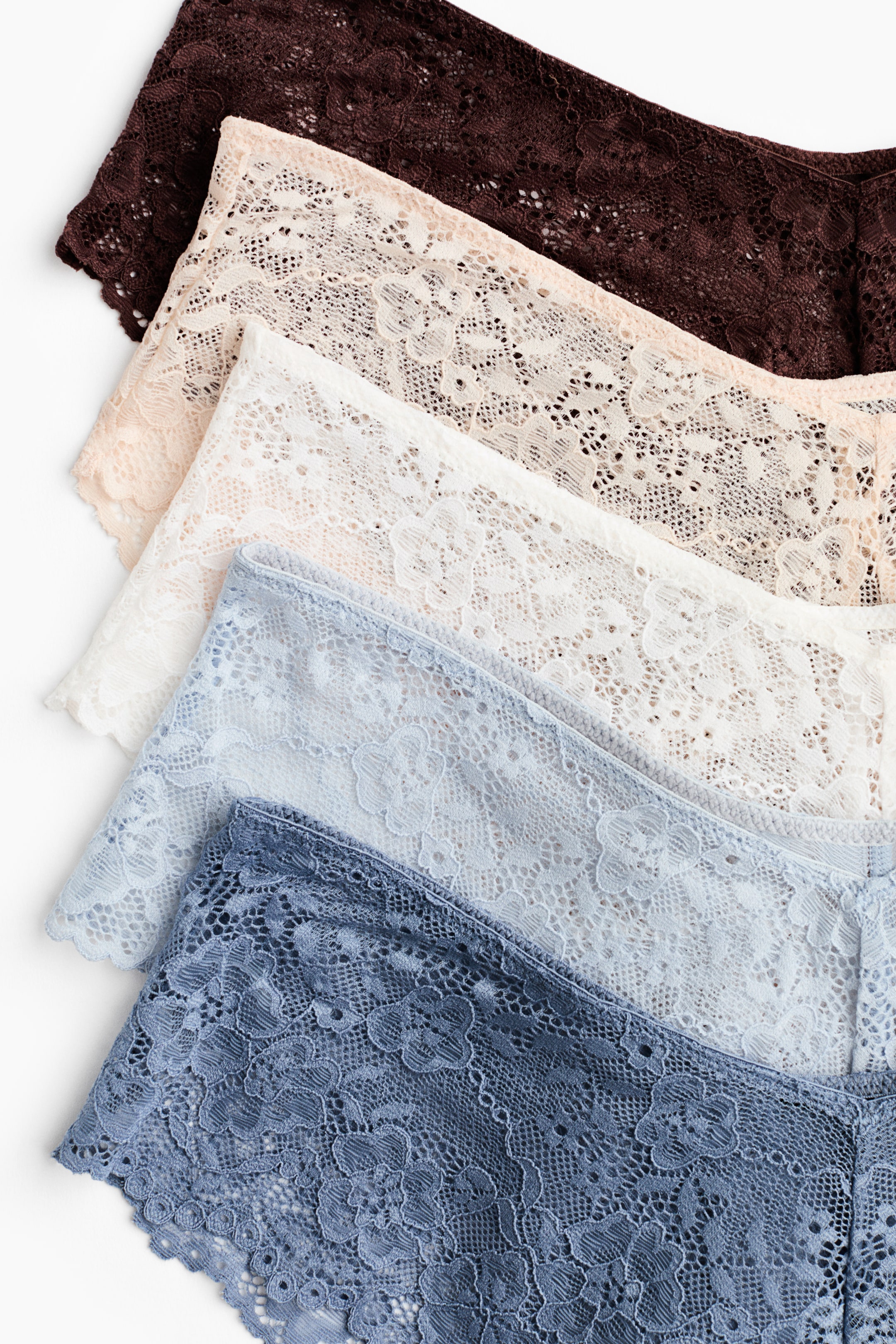 Büyük resmi görüntüle: 5'li Dantel Hipster Külot - Güvercin mavisi - KADIN | H&M TR 3