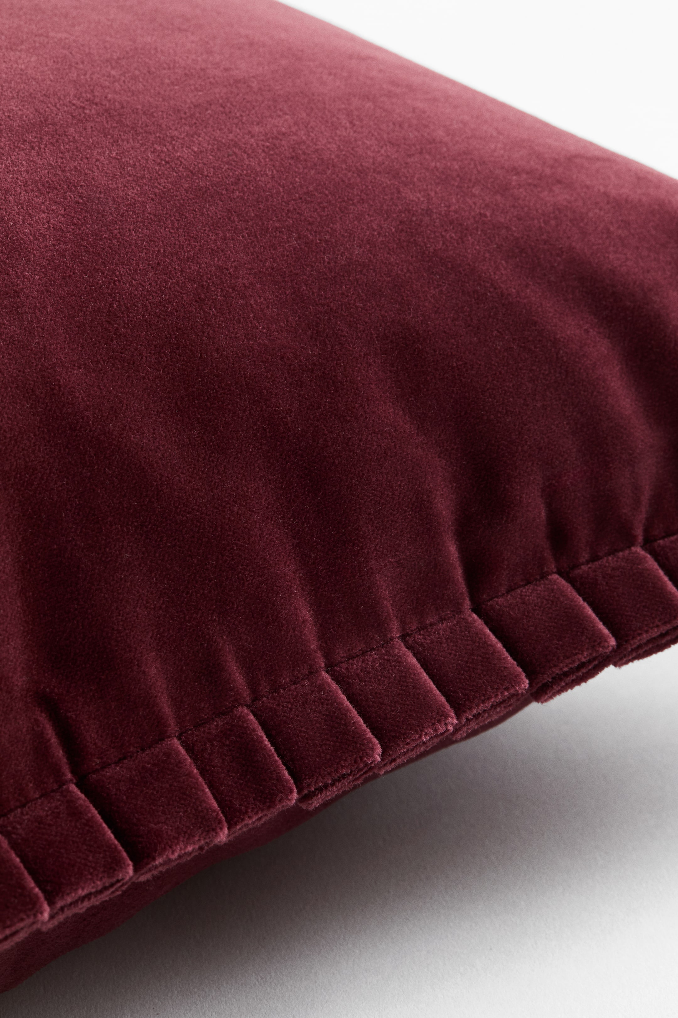 Pleat-Detail Velvet Cushion Cover