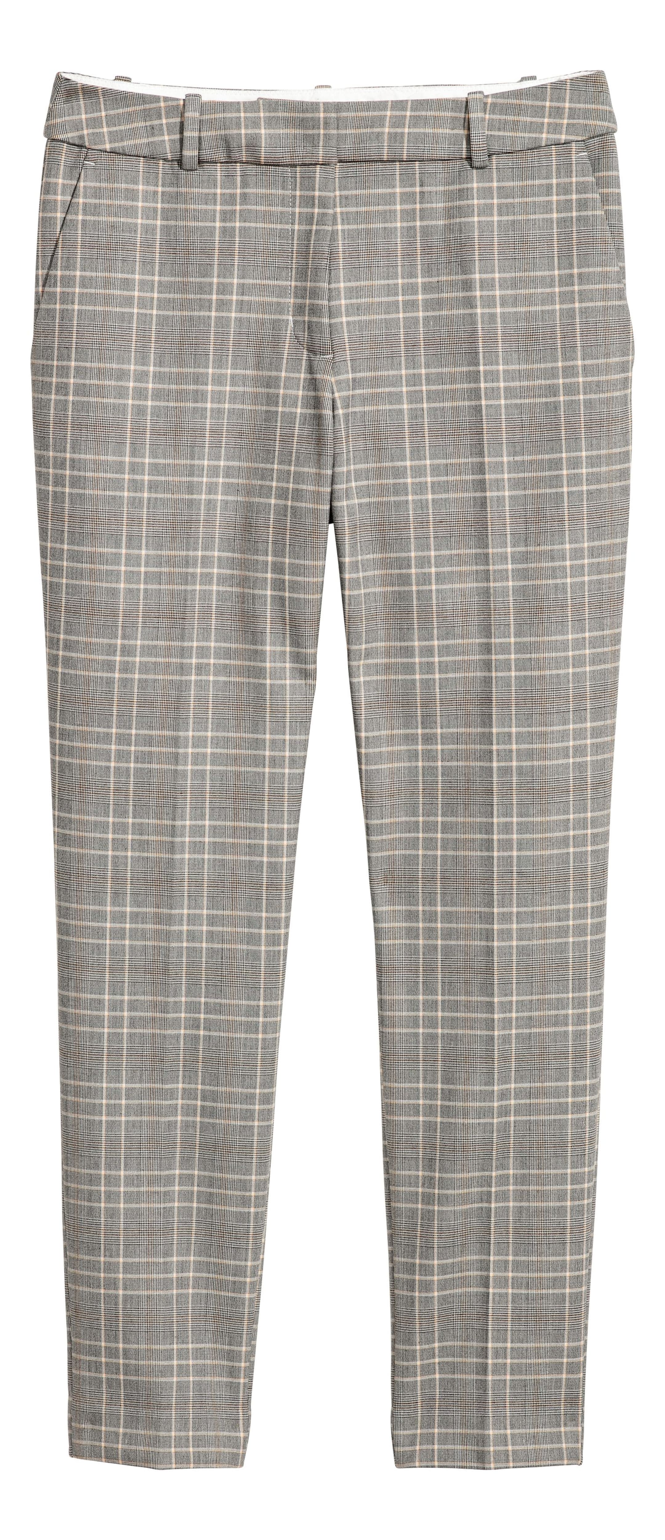 View larger image: Cigarette trousers - Grey beige/Checked - Ladies | H&M IE 1