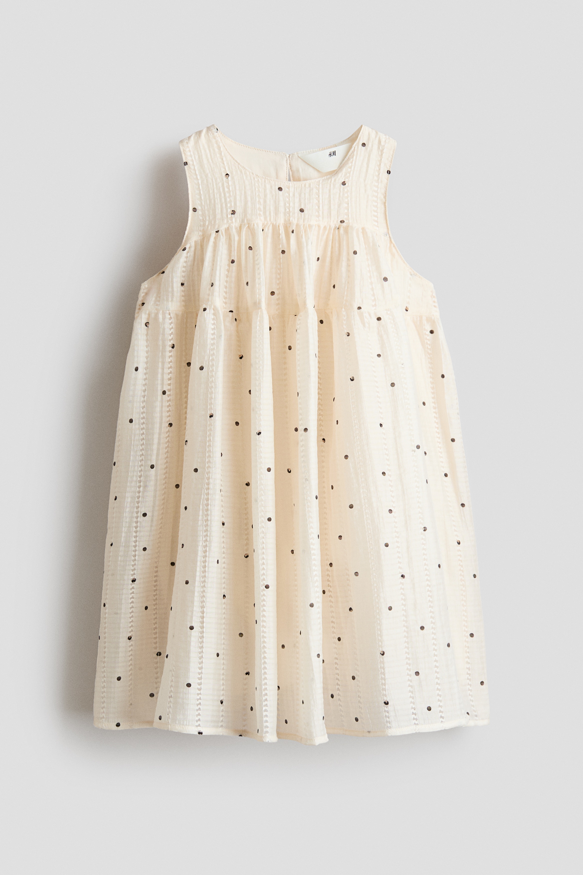 Kleid in A-Linie - Hellbeige/Gepunktet/Puderrosa/Geblümt