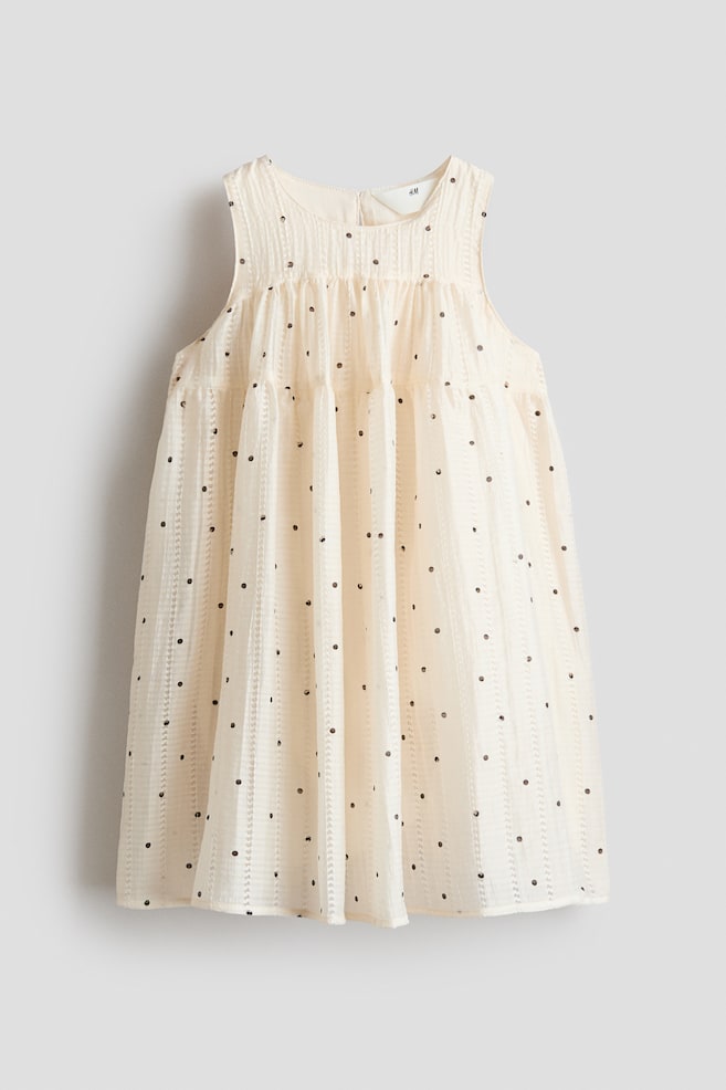 A-Line Dress - Light beige/dotted/Light pink/floral/Light purple - 1
