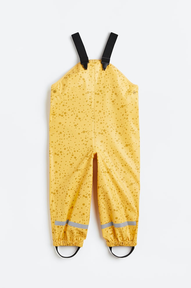 Rain trousers with braces - Yellow/Spotted - 1
