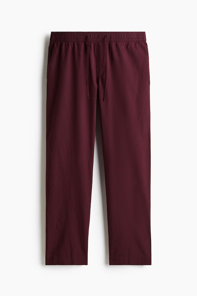 Pantalón de popelina Relaxed Fit - Rojo/Cuadros - 1