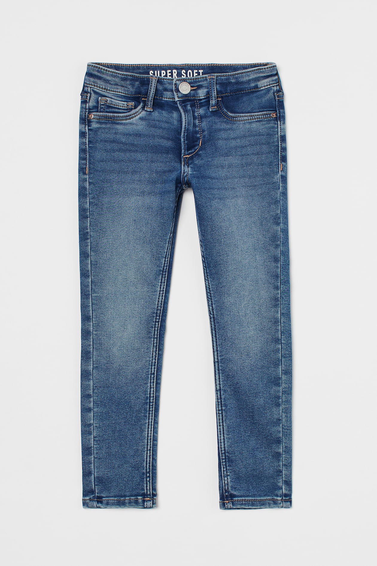 Super Soft Skinny Fit Jeans - Regular waist - Long - Denim blue - Kids ...