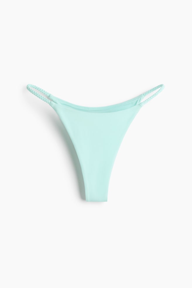 Tanga-Bikinihose Brazilian - Helltürkis/Blau/Rot - 1
