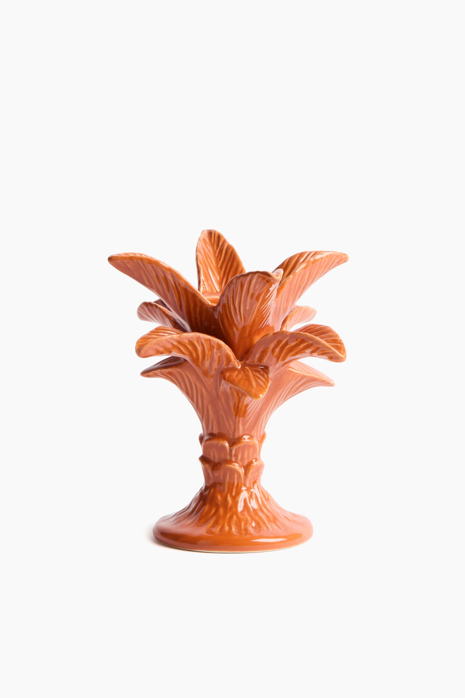 Small palm tree candlestick - Orange - 4