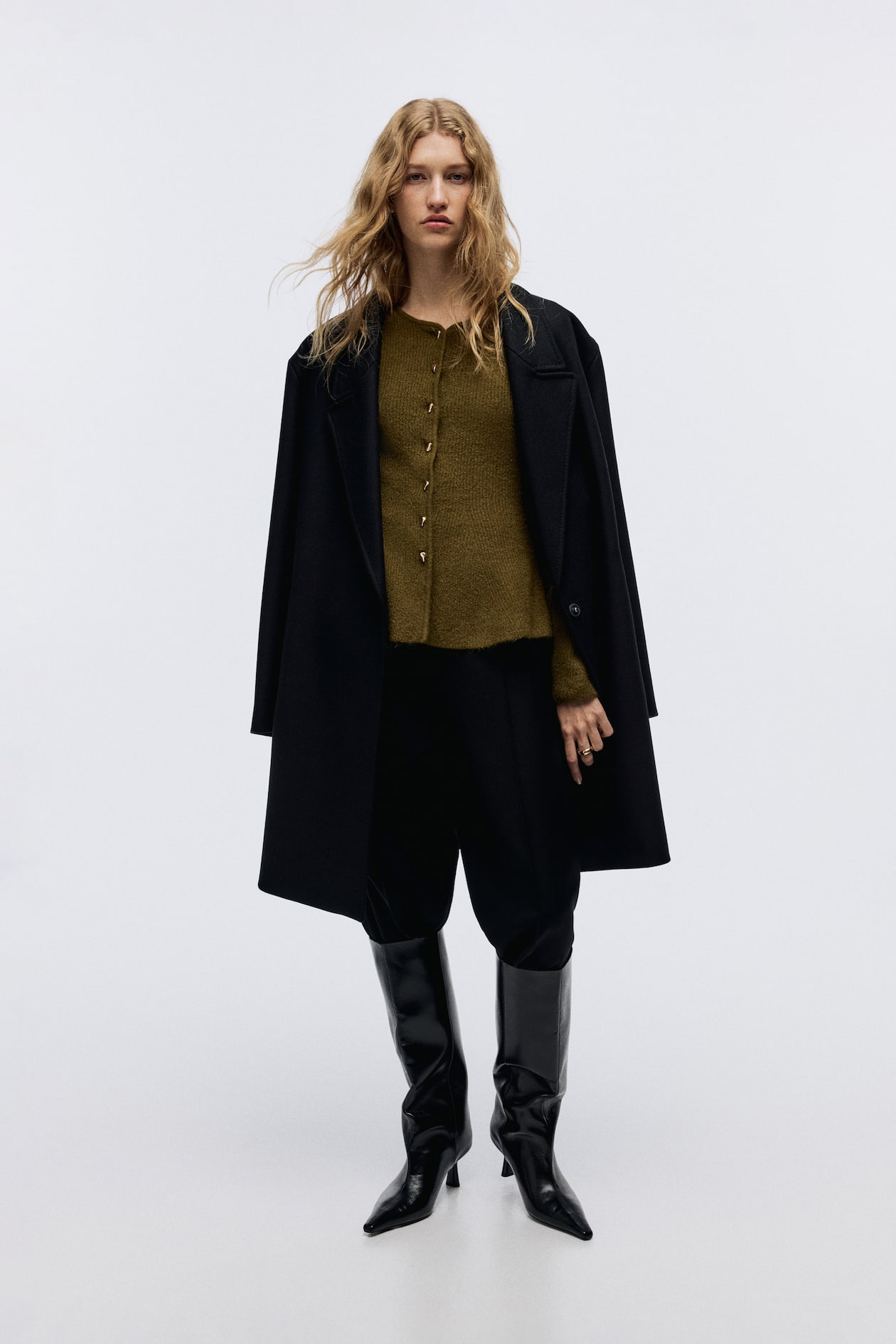 Rib-Knit Peplum Cardigan - image 2