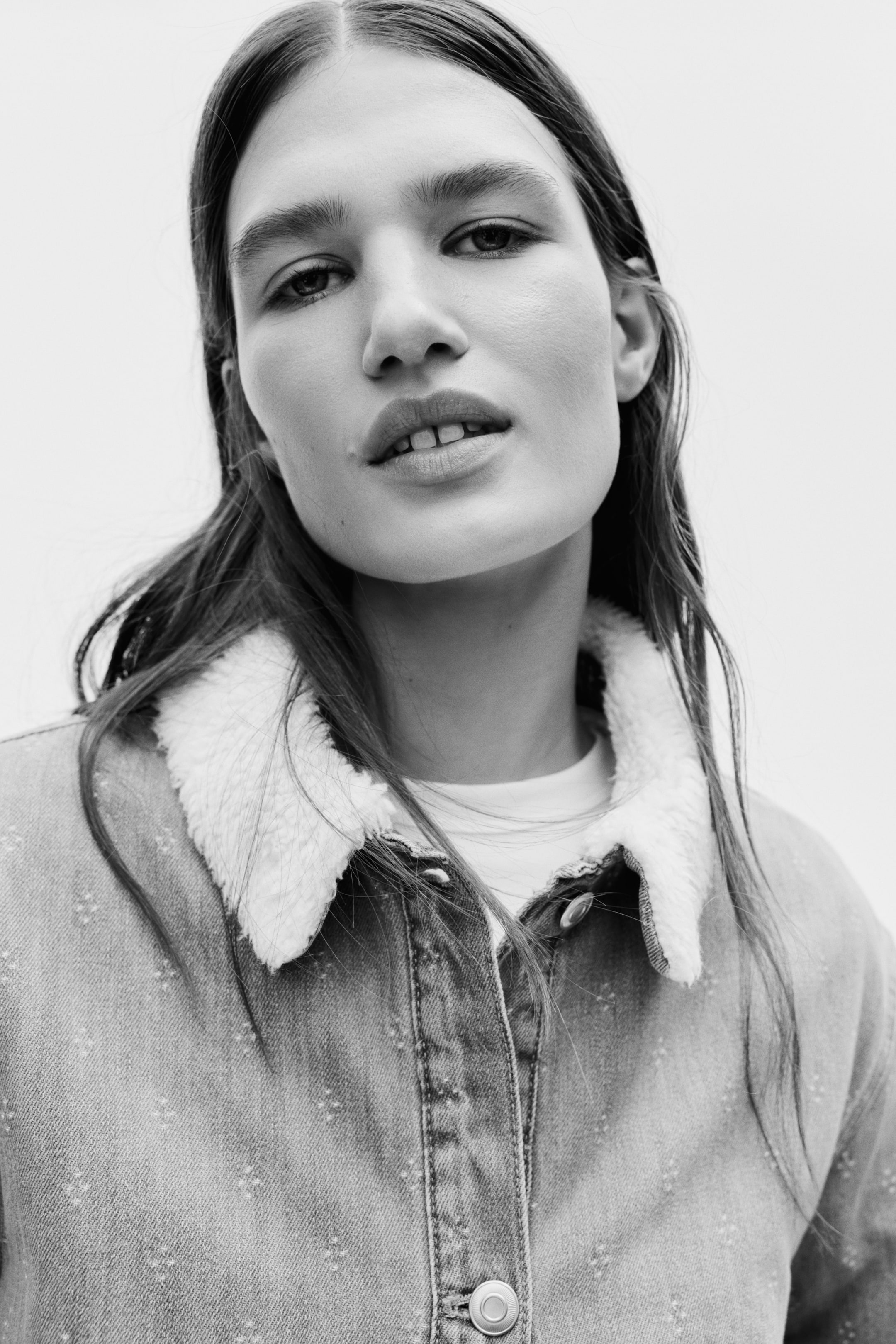 Veste en denim avec col