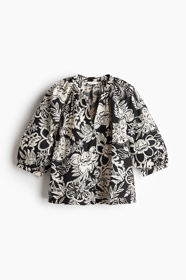 Bluza od puplina s balon rukavima