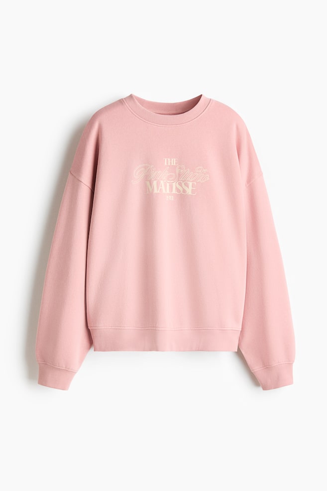 Oversized Sweatshirt with Printed Motif - Pink/Matisse/Blue/Monet/Light beige/Cezanne - 1