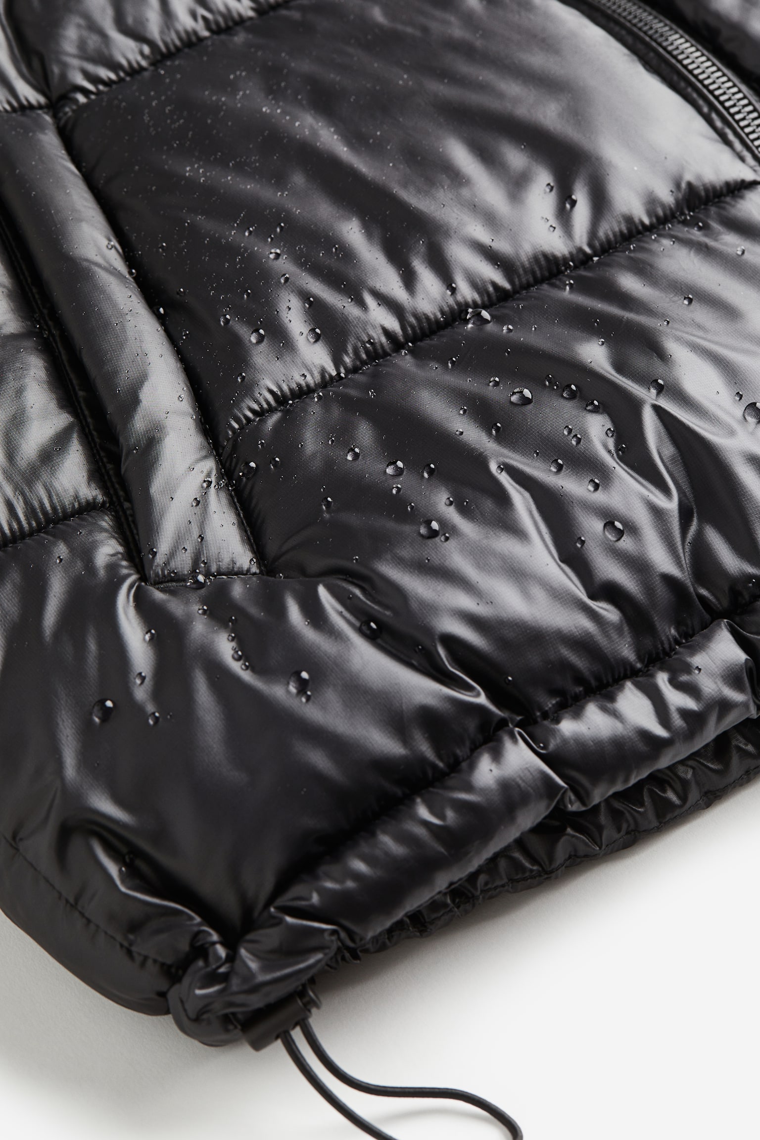 Oversized Fit Puffer Jacket - Black/Dark brown - 3