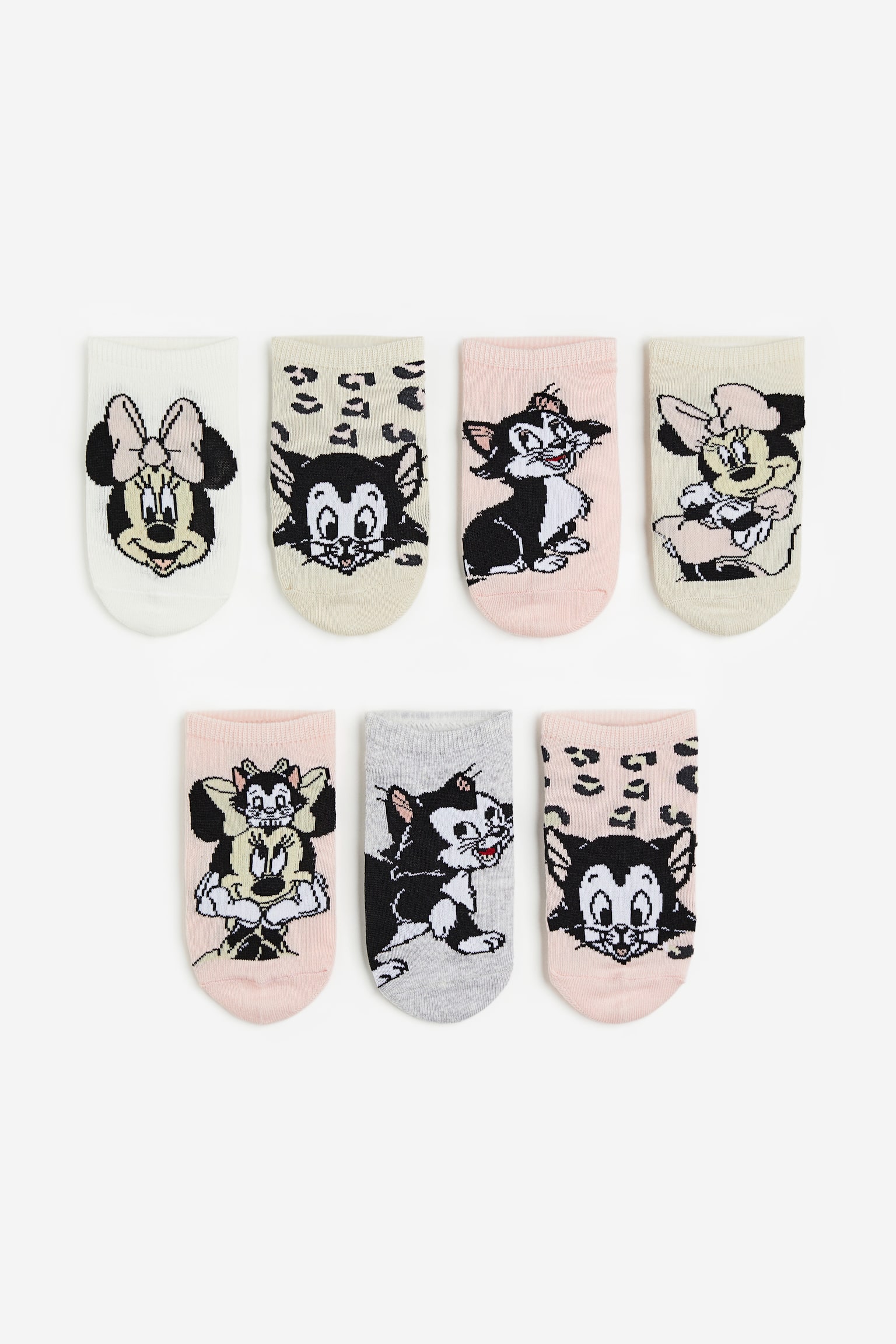 7-pack Sneaker Socks - Light pink/Minnie Mouse - 1