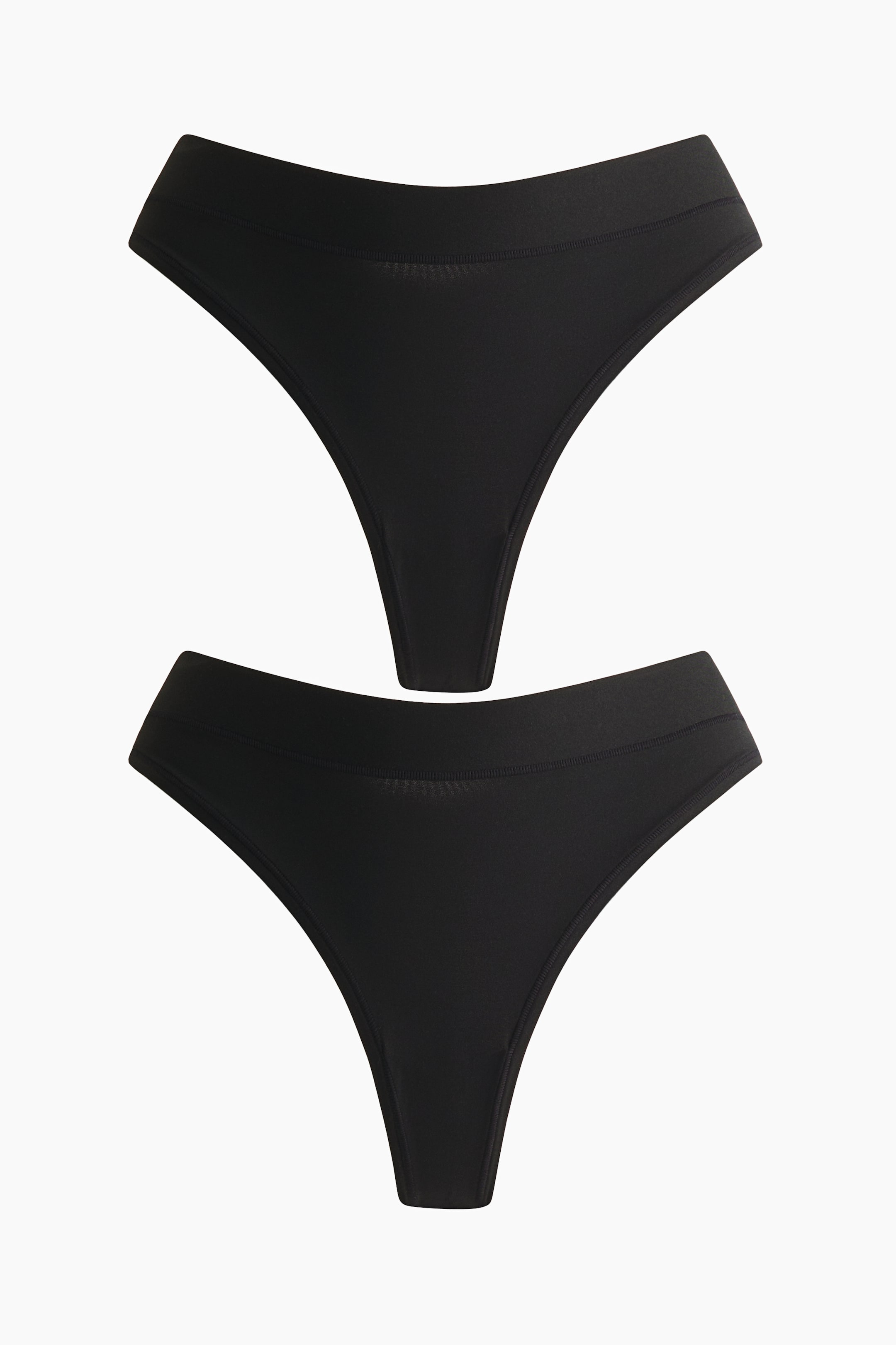 View larger image: 2-Pack Microfiber Brazilian Briefs - Black - Ladies | H&M US 4