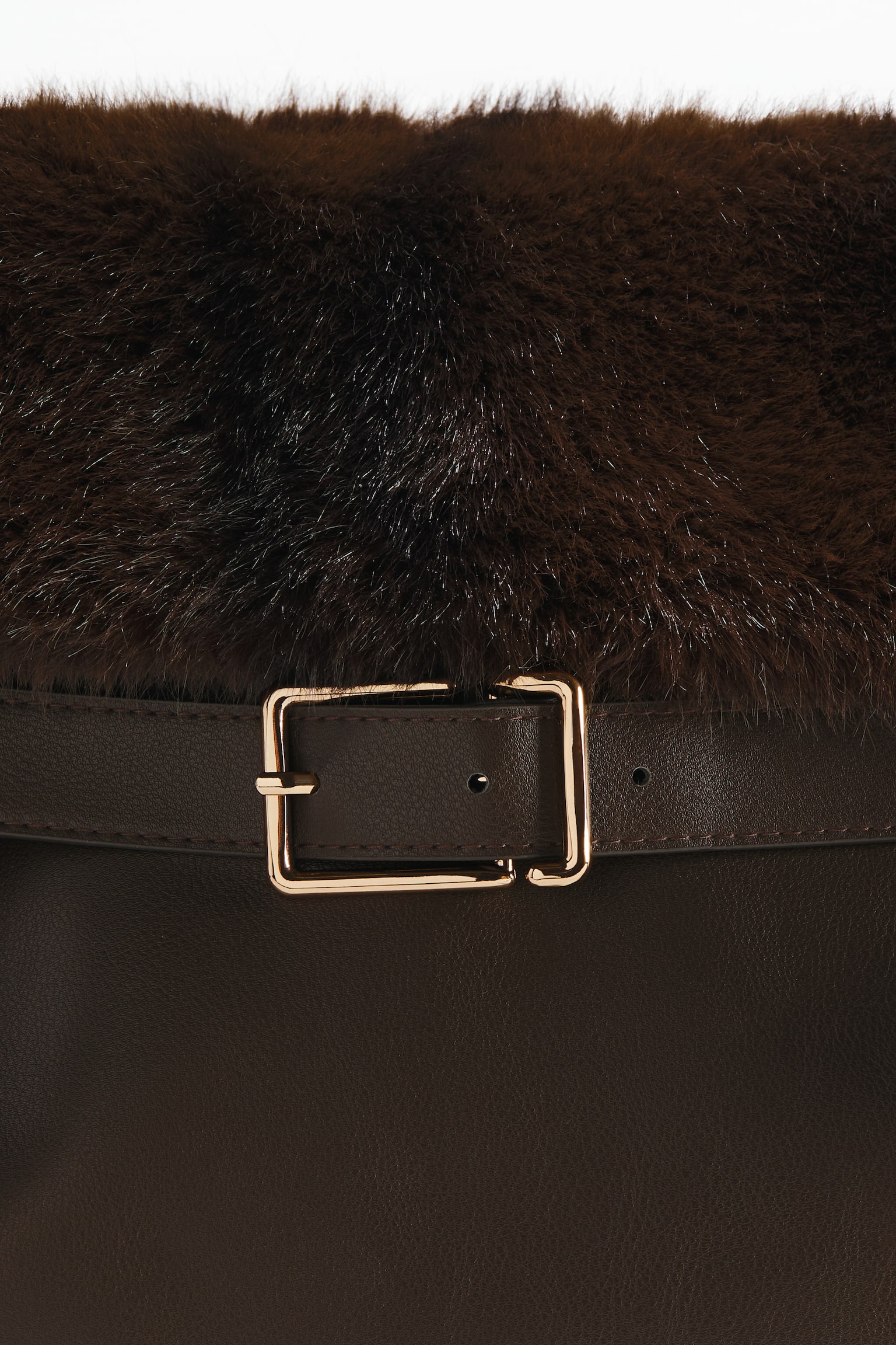 Strap-detail handbag - Café oscuro/Café - 8