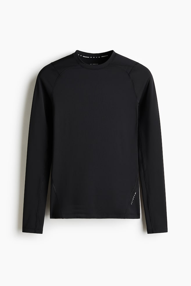 Compression Fit Sports Shirt with DryMove™ - Black - 1
