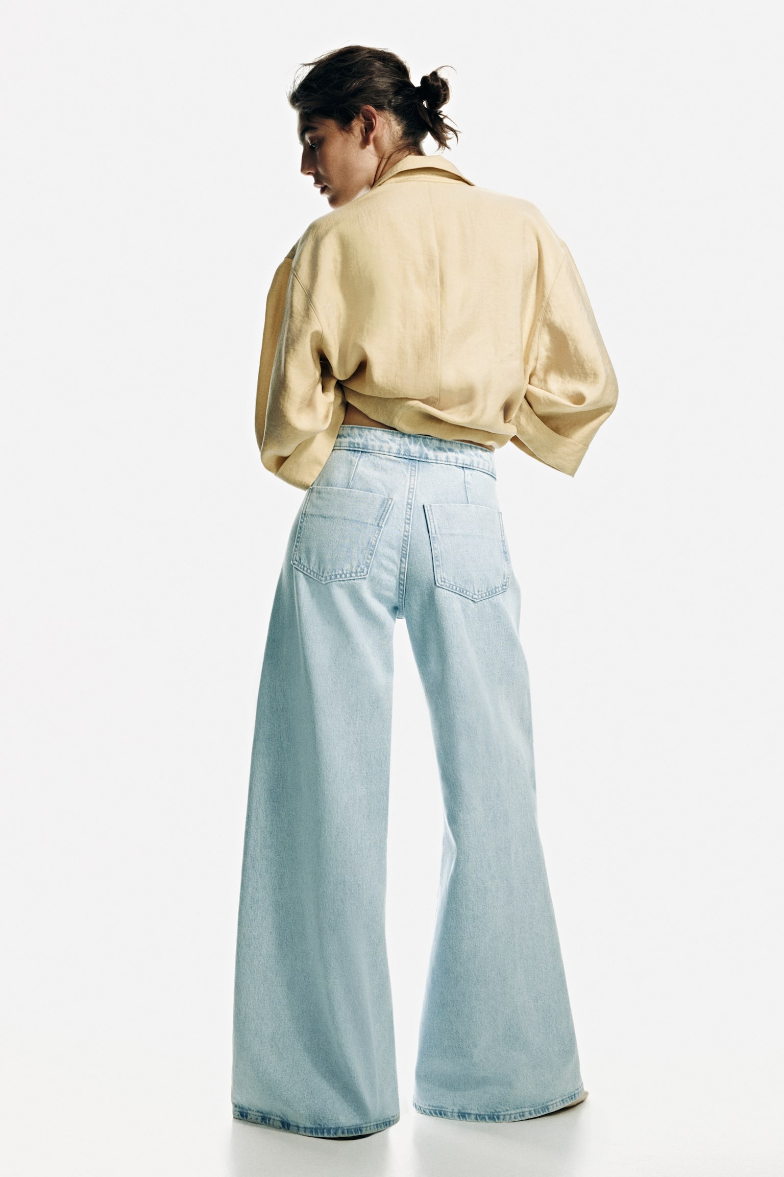 Super Wide High Waist Jeans - Licht denimblauw - 4