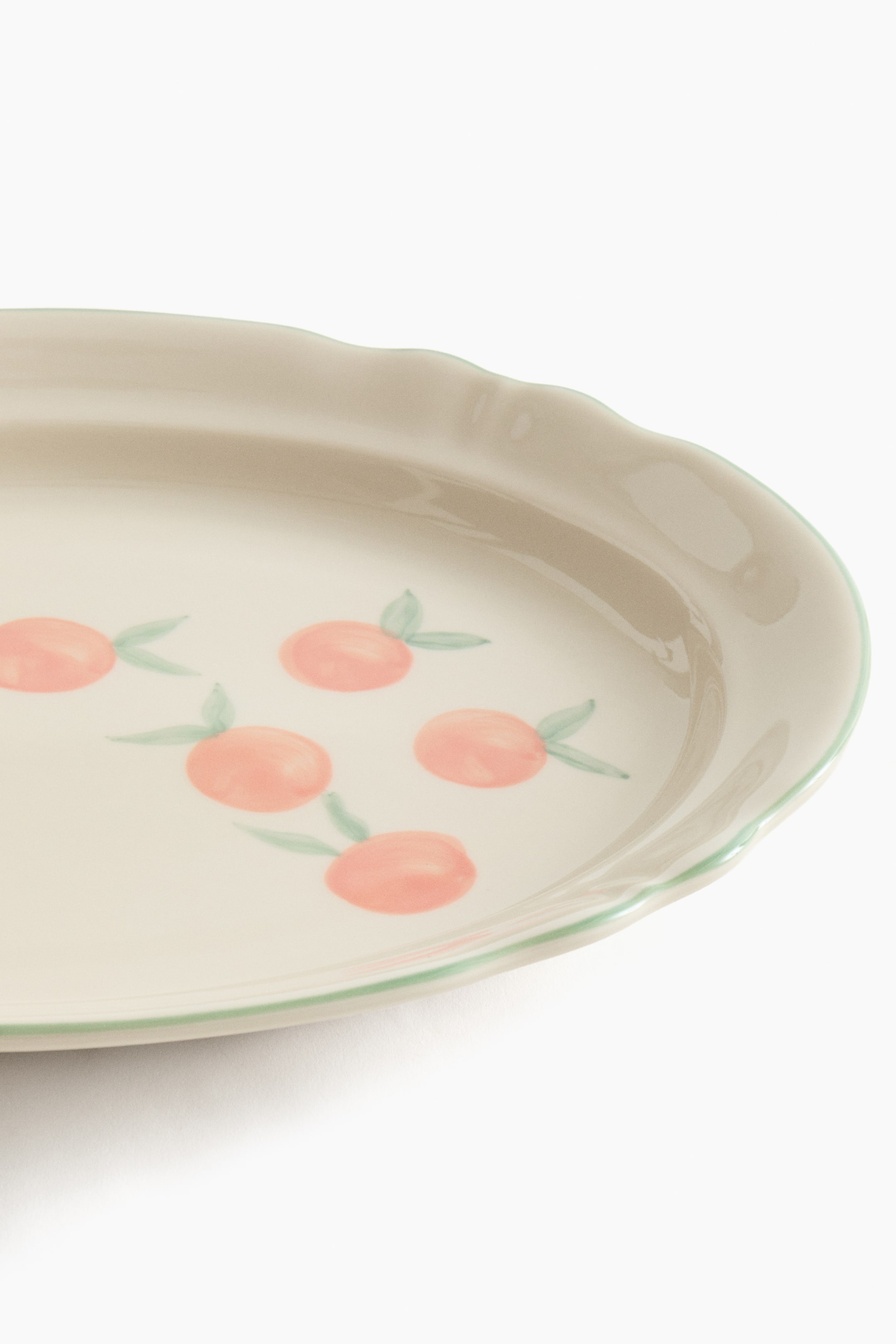 Hand-painted Stoneware Serving Plate