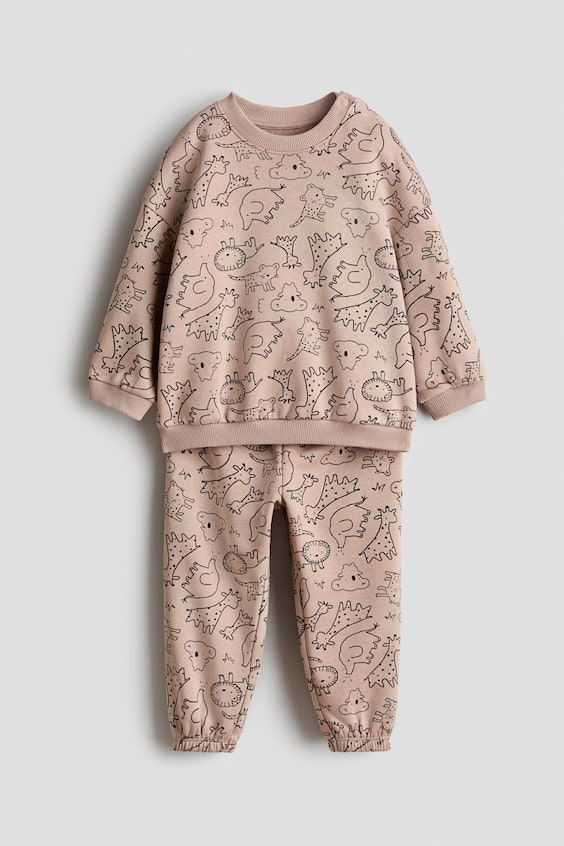 Детские топы H&M 2-Piece Printed Sweatshirt and Joggers Set