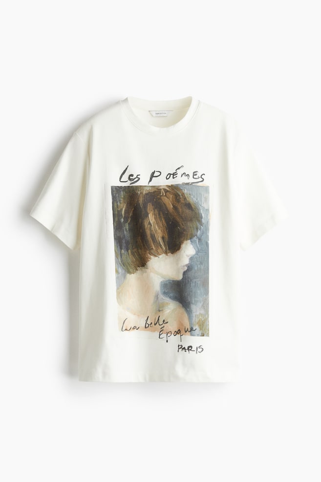 Oversized printed T-shirt - White/Les Poémes - 1