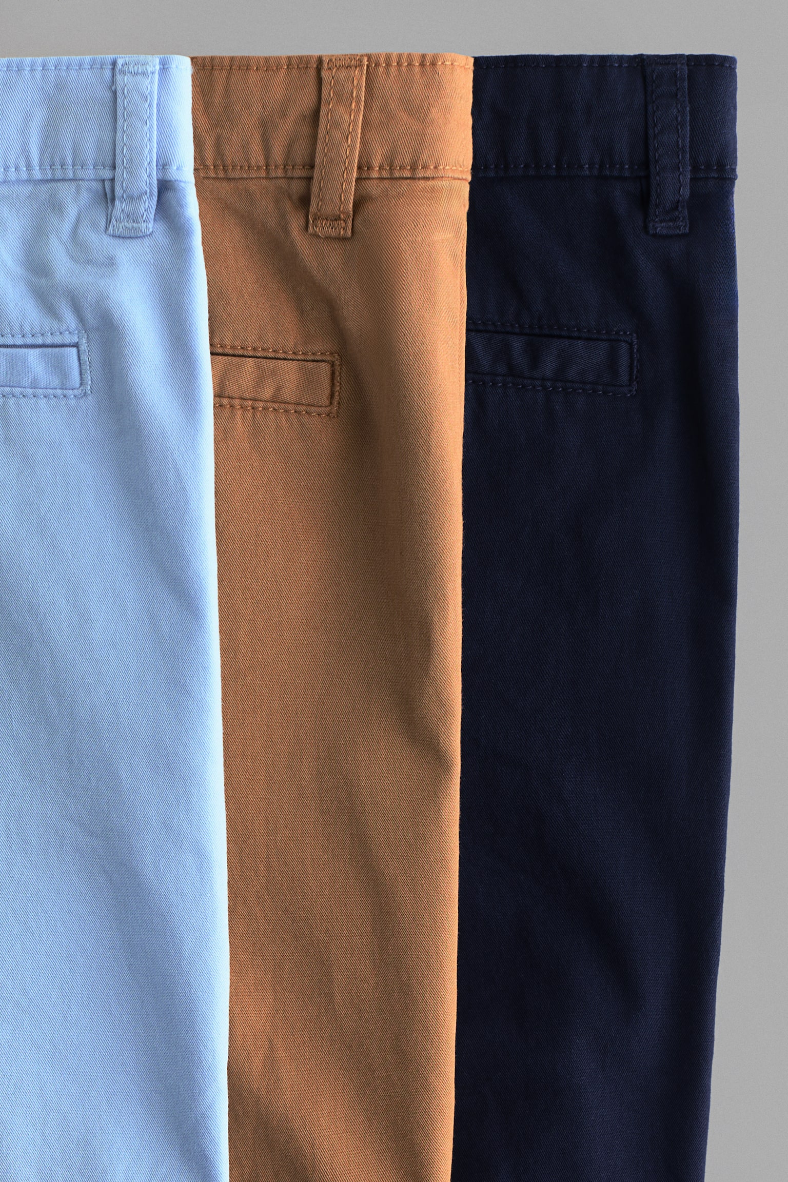 3-pack cotton chino shorts - Light blue/Dark beige/Beige/Dark grey - 2