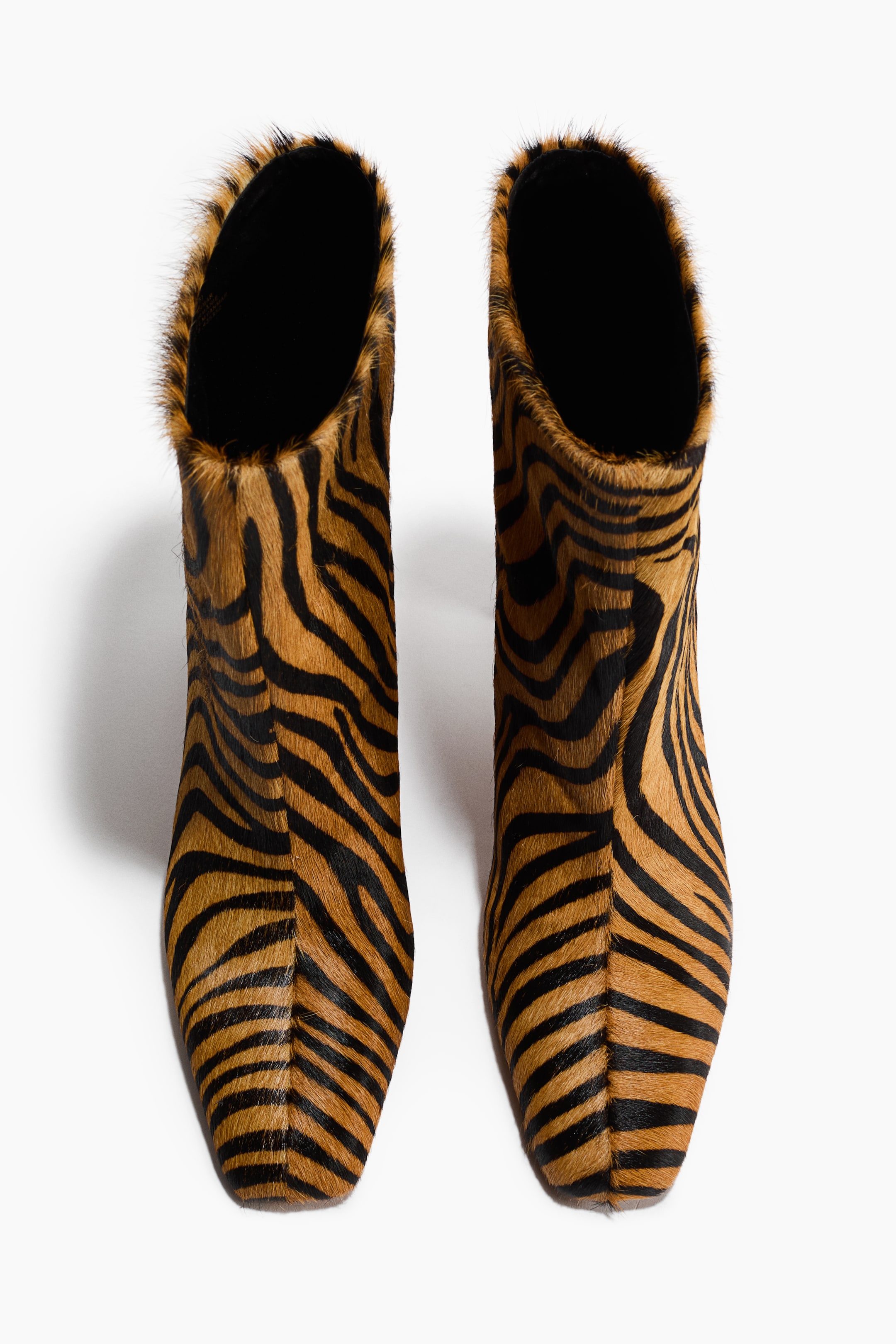 拡大画像を表示: Leather ankle boots - ベージュ／ゼブラプリント - レディース | H&M JP 6