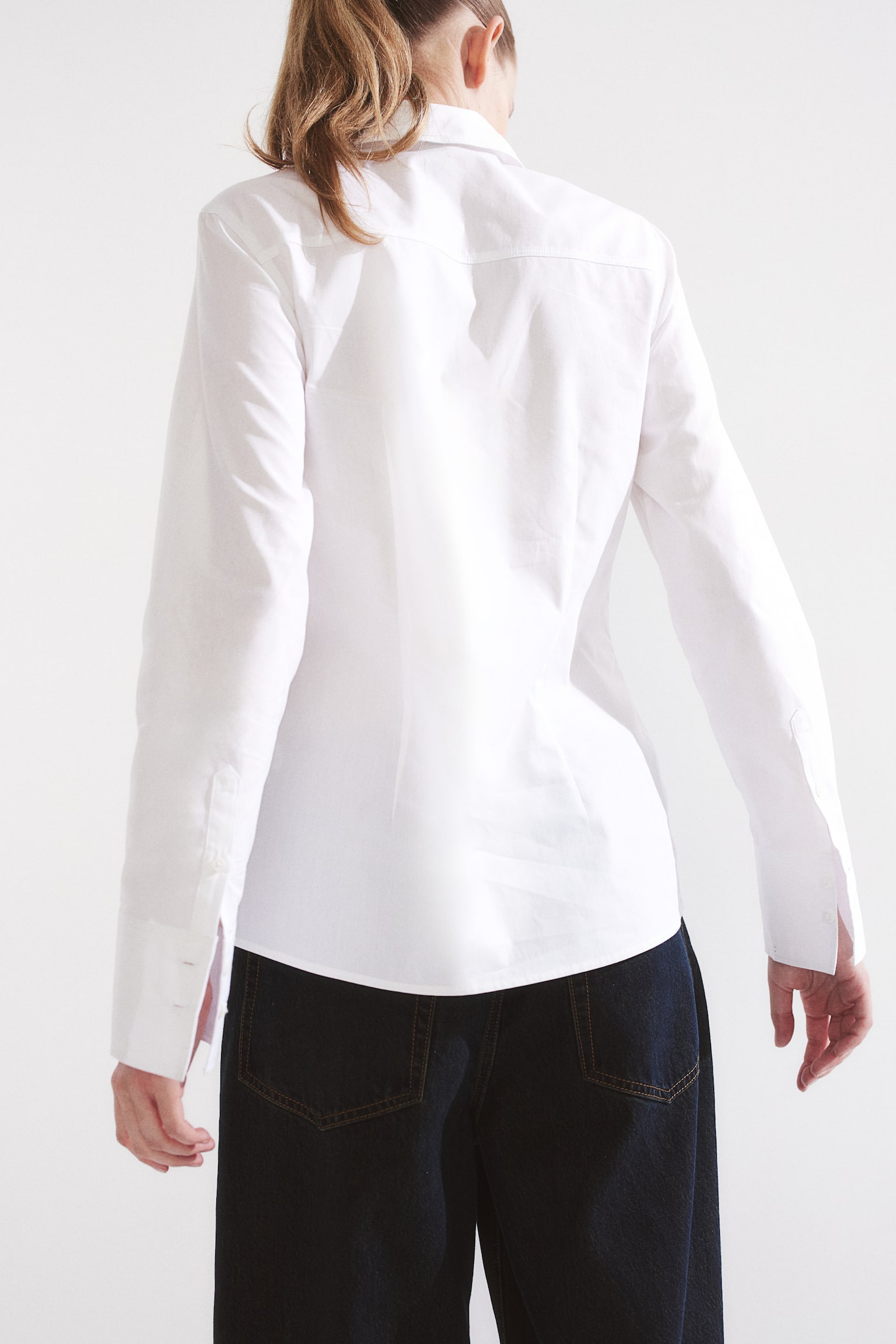 Tapered Waist Cargo Shirt - White - 4