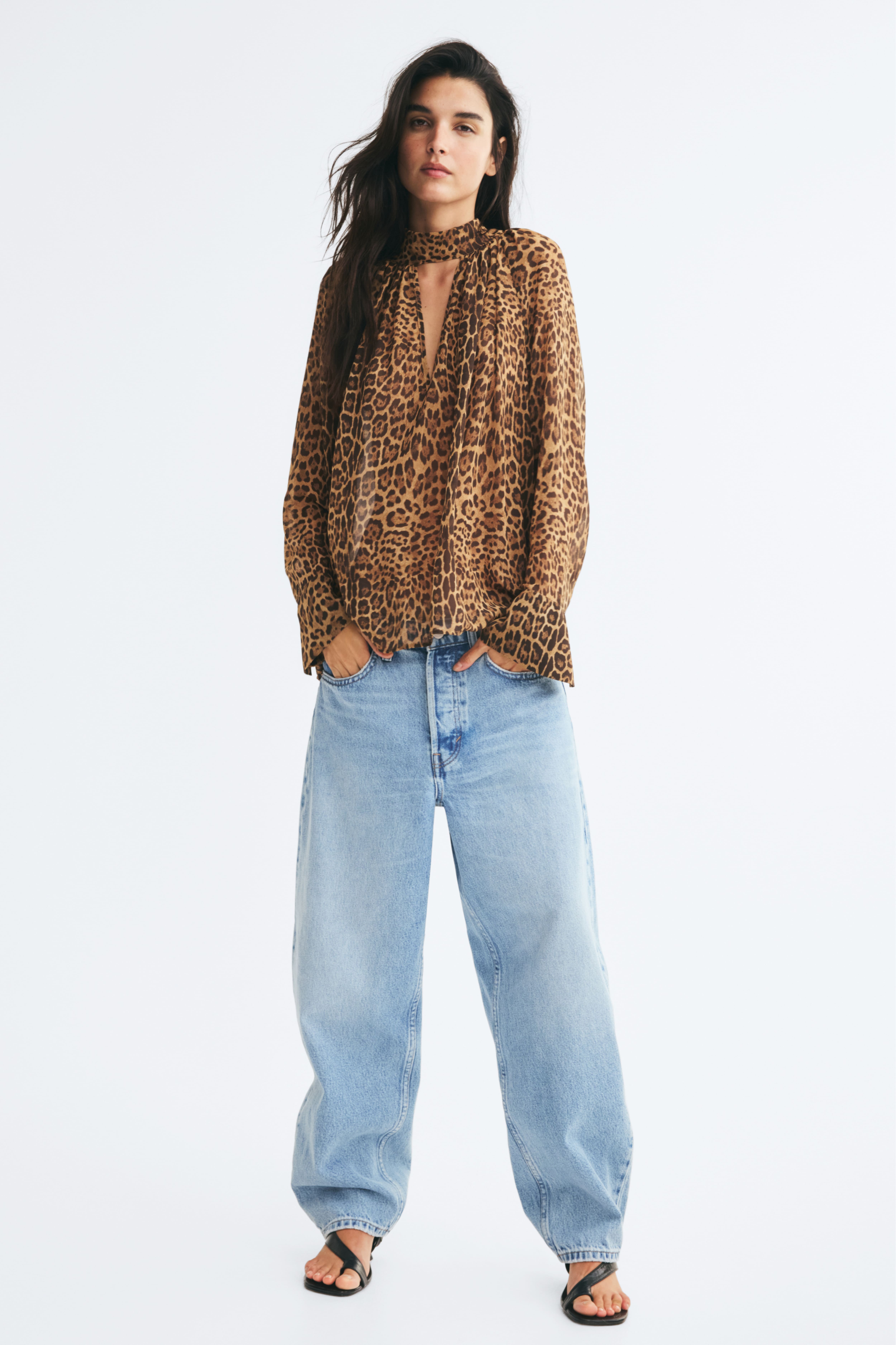 Blouse avec col cravate