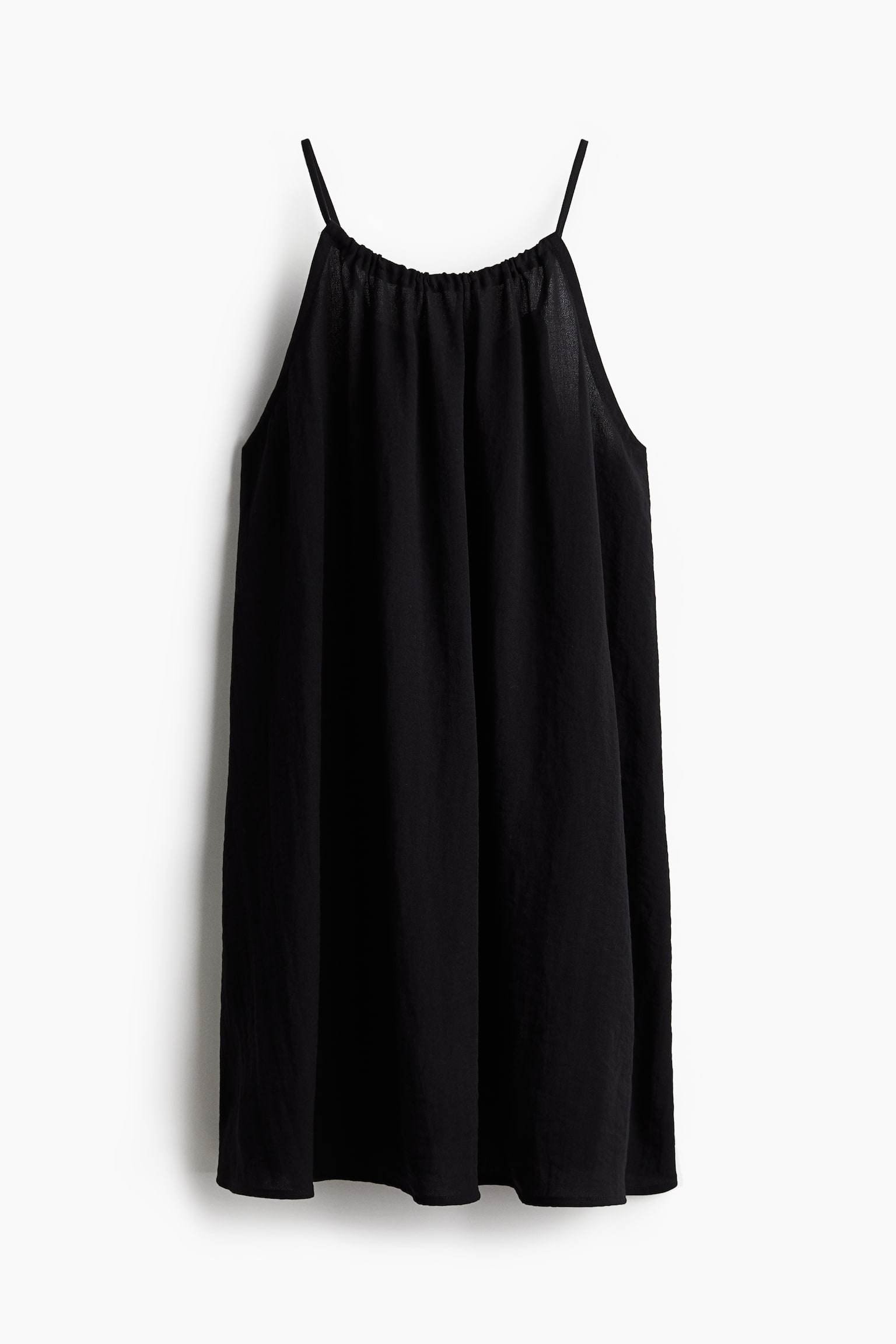 A-line throw-on dress - Black/Cream - 1