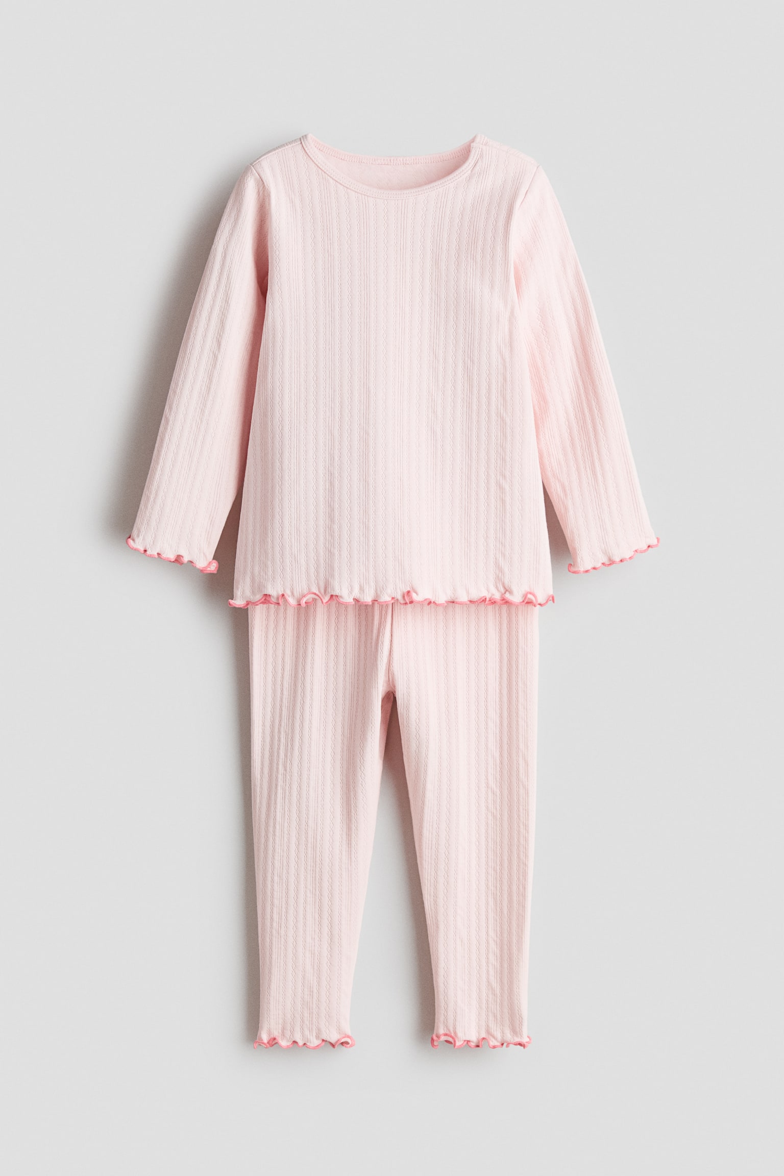 Katoenen pyjama met print - Lichtroze/Wit/aardbeien