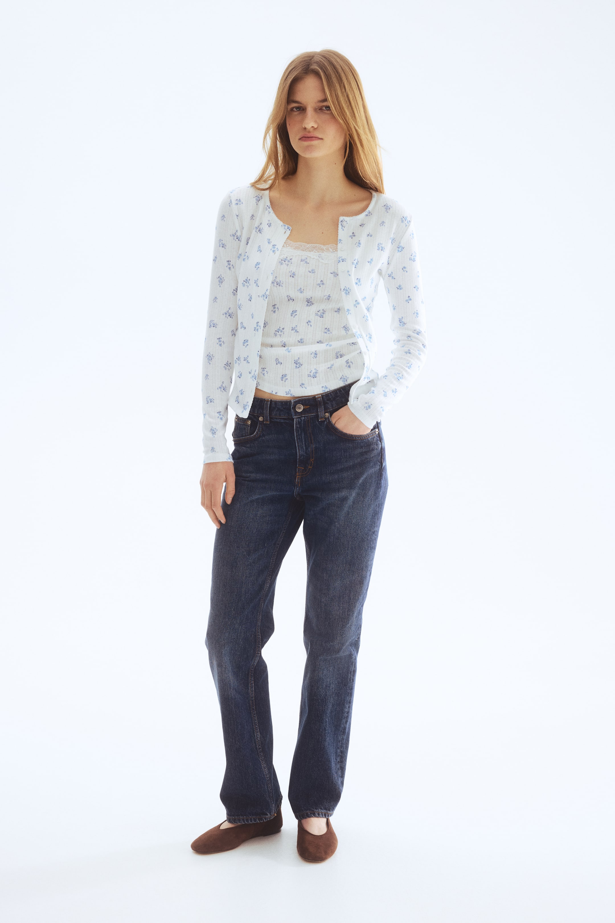 Женские кардиганы H&M Pointelle Jersey Cardigan — фото 3