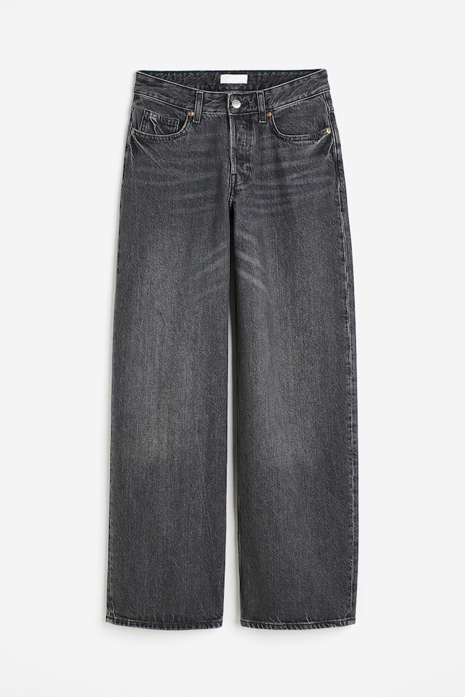Wide Regular Jeans - Mørk denimgrå/Denimblå/Sort/Denimblå - 2