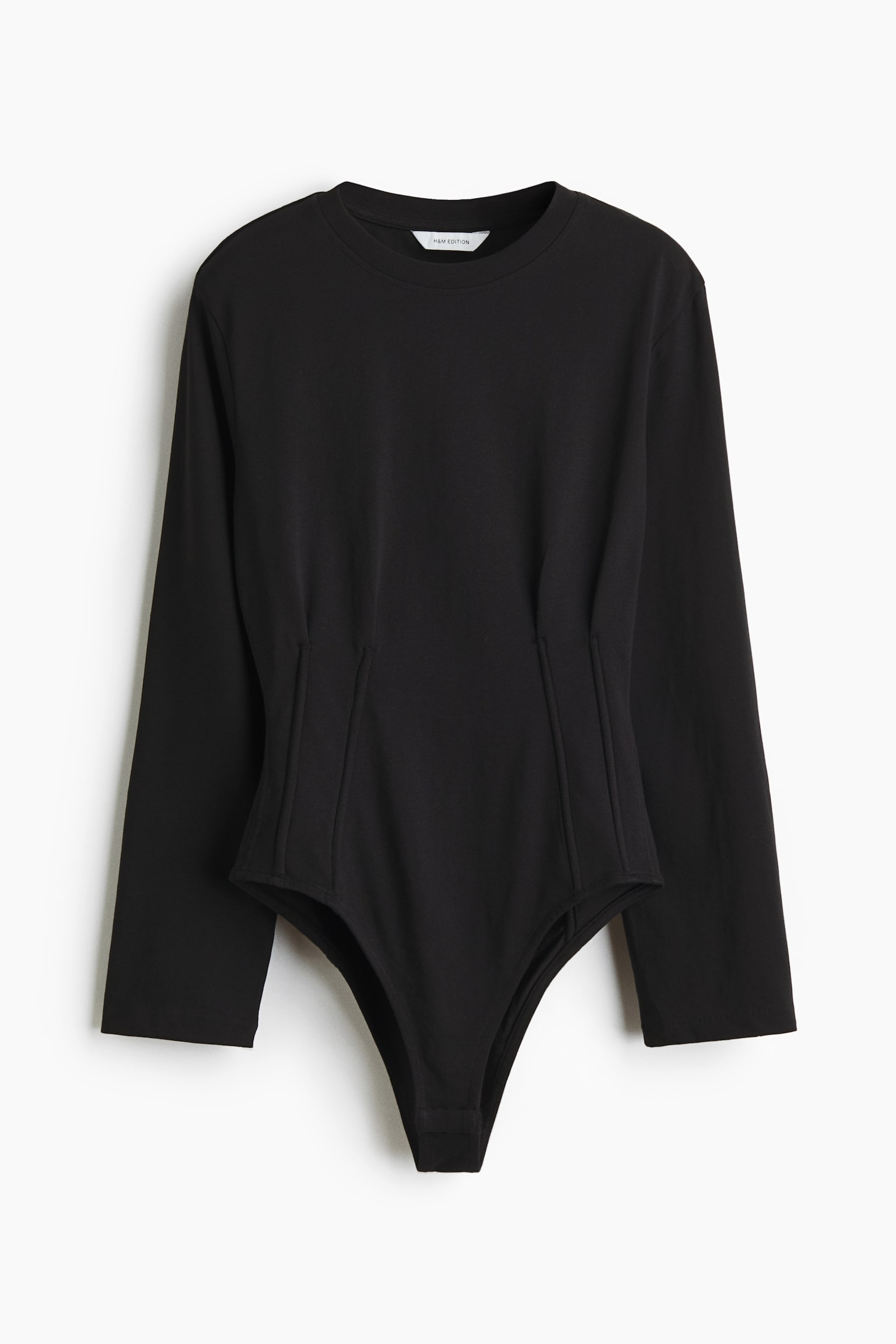 Боди Tapered-Waist — H&M, цвет: Чёрный — фото 1
