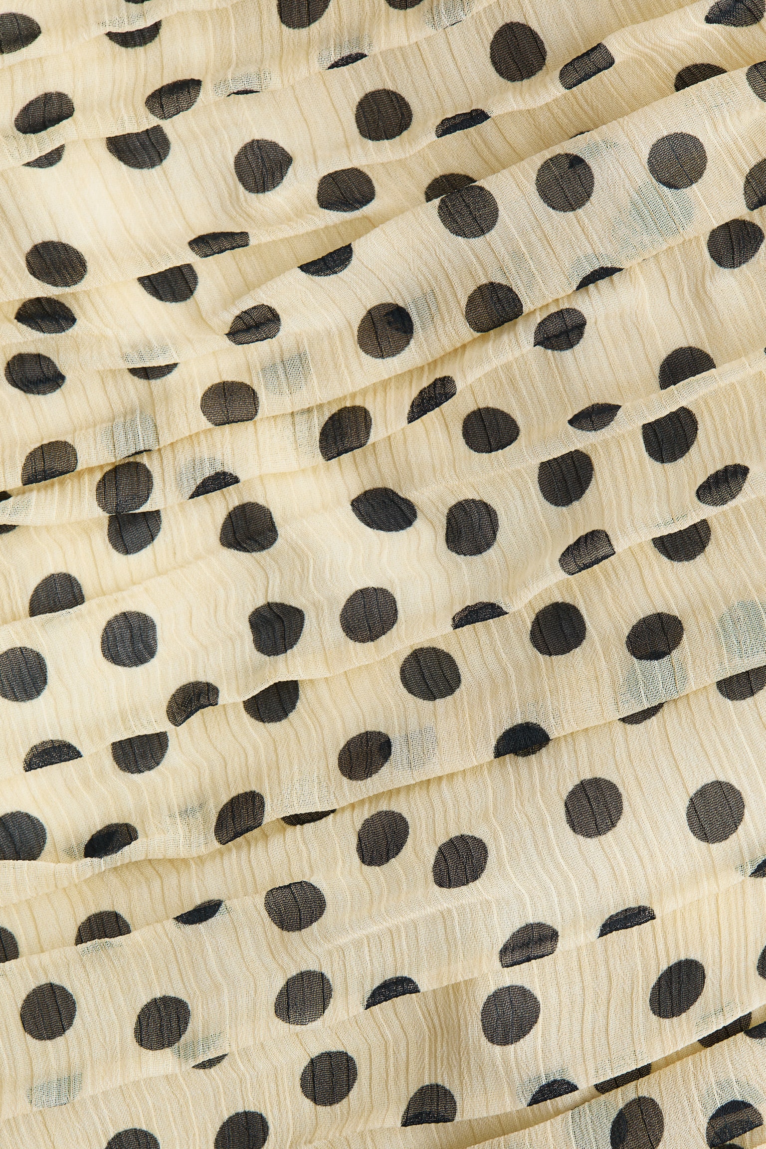 Draped dress - Light beige/Polka dot - 5