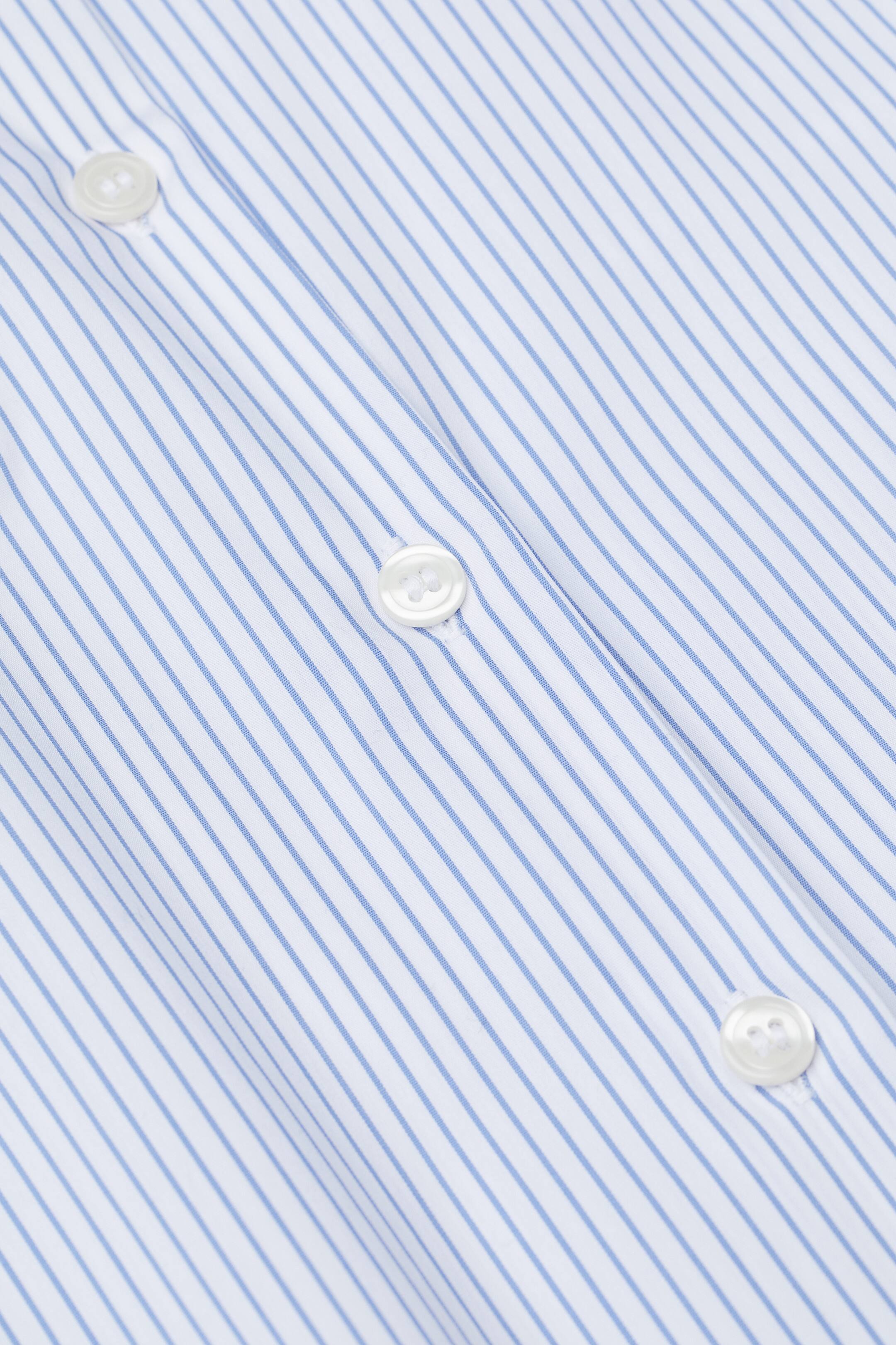 View larger image: Cotton-blend Shirt - White/blue striped - Ladies | H&M US 2