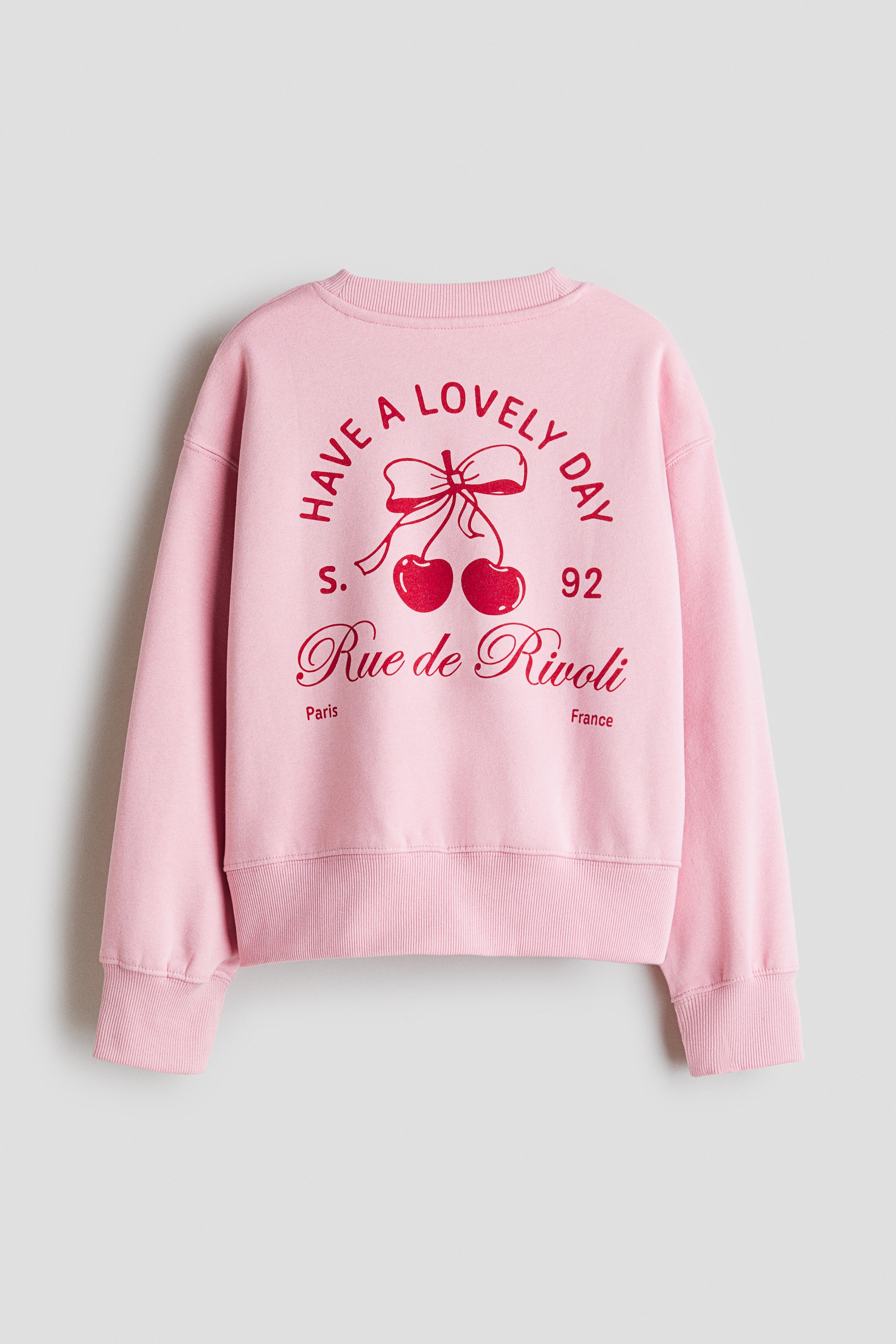 エンベリッシュドスウェットシャツ - ピンク／チェリー - Kids | H&M JP