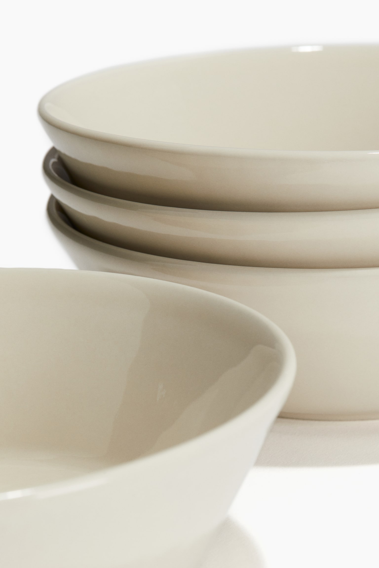 4-pack stoneware bowls - White - 4