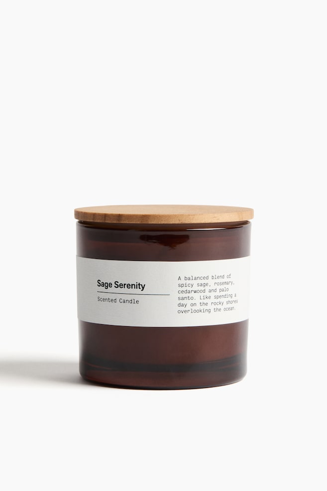 Duftlys i glassbeholder - Sage Serenity/Crisp Cotton/Sublime Patchouli - 1
