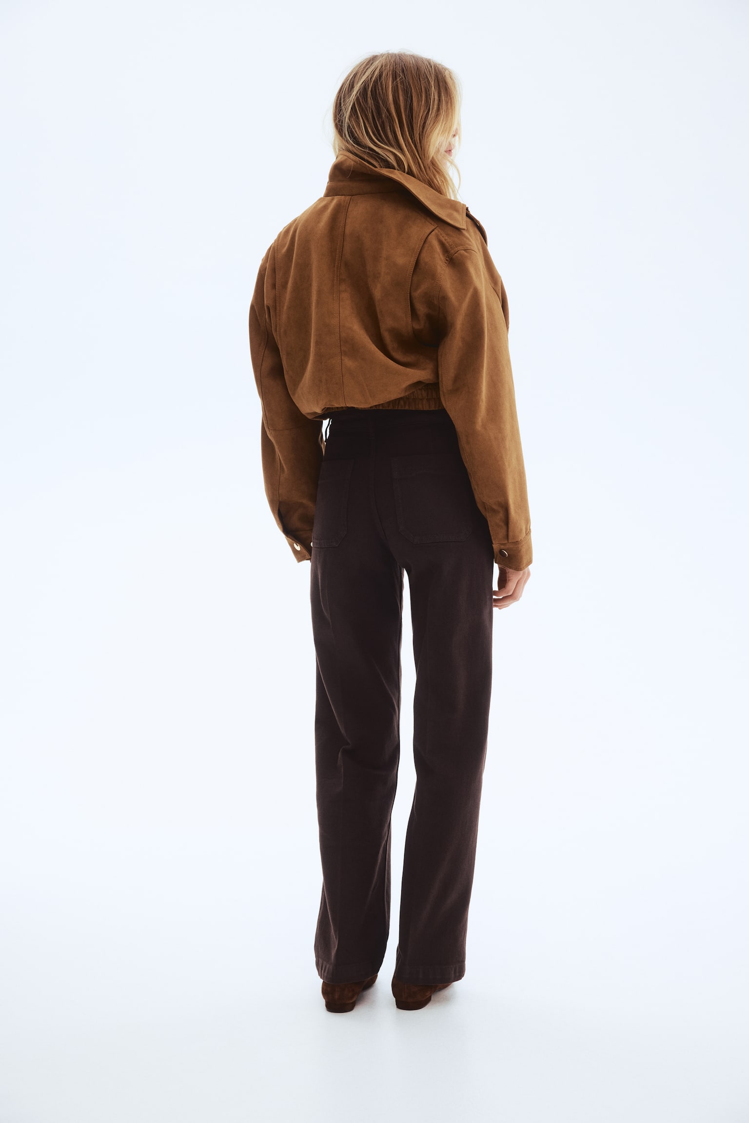 Wide High Jeans - Mörkbrun/Marinblå denim/Mörk denimblå/Ljus denimblå/Vit/Ljusröd/Puderrosa/Ljus denimblå - 4