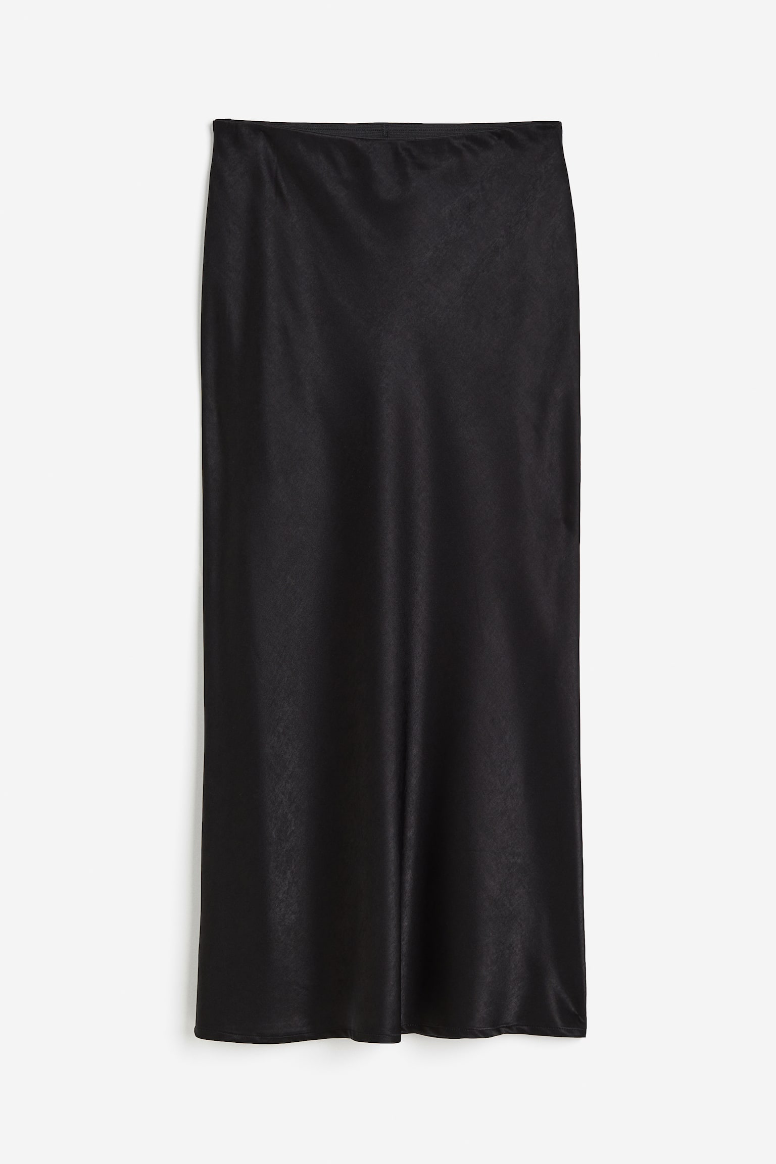 Satin Maxi Skirt - Black/Khaki green - 2