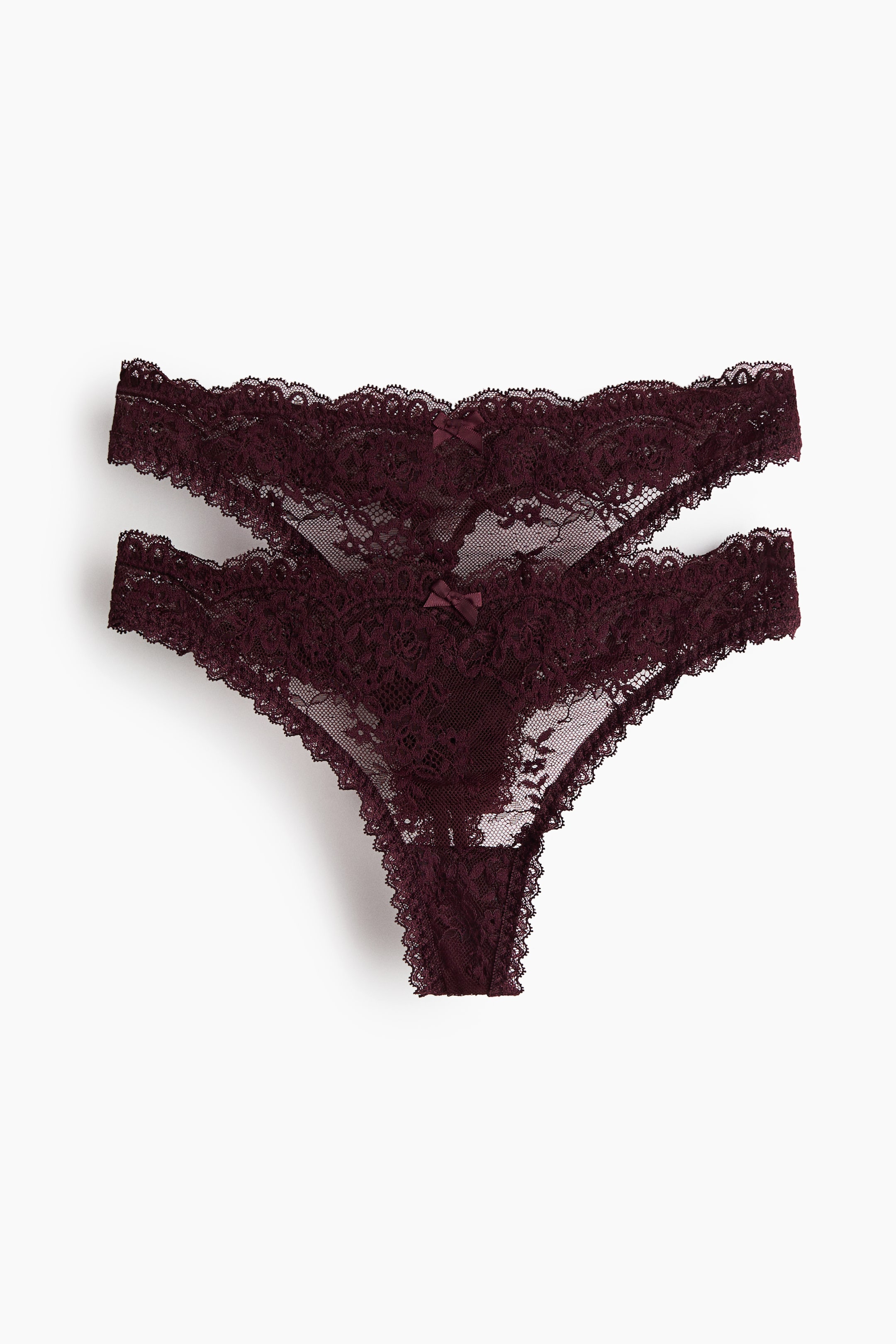 2-Pack Lace Thong Briefs