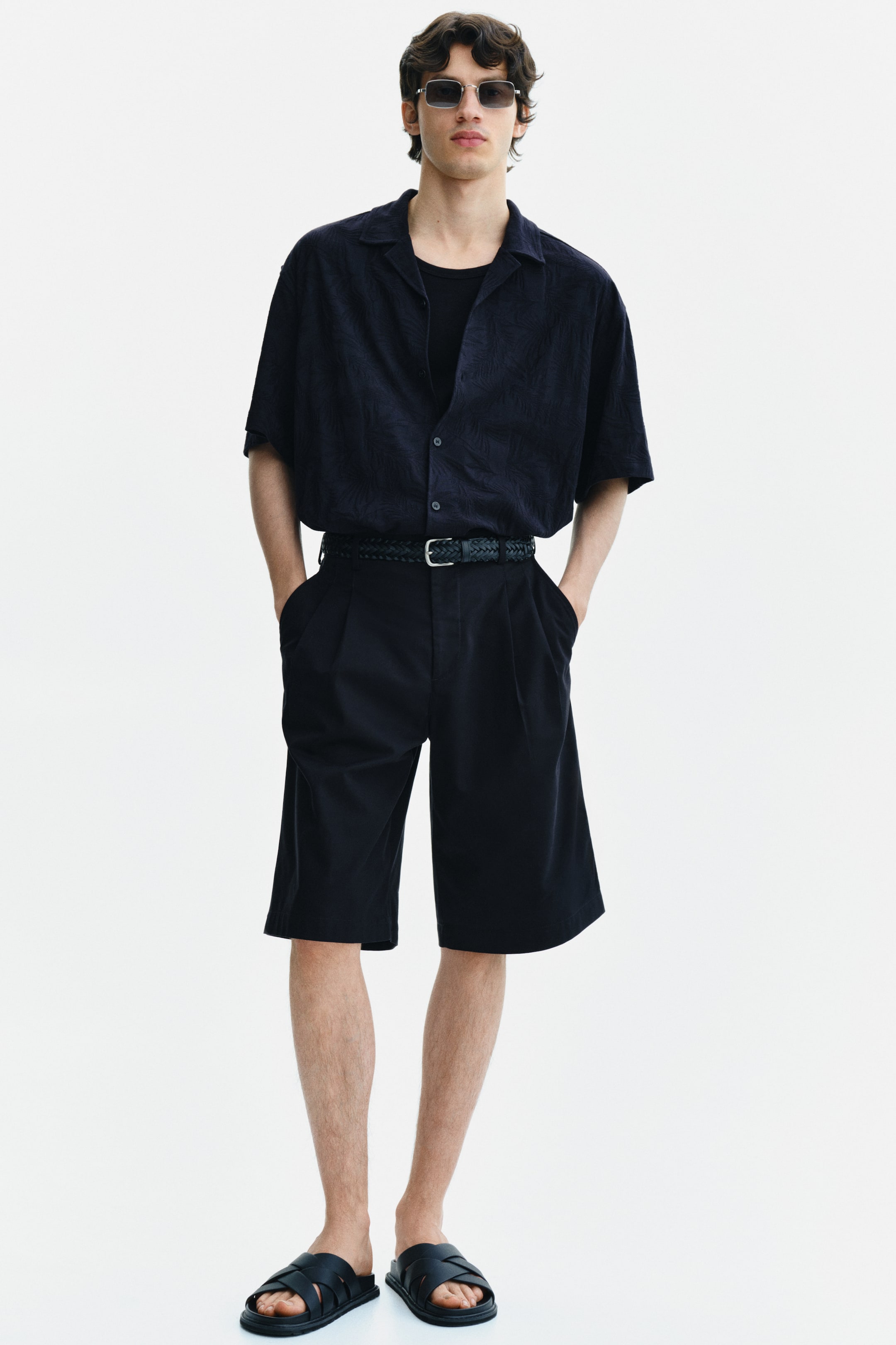 Relaxed-Fit Jacquard-Jersey Resort Shirt